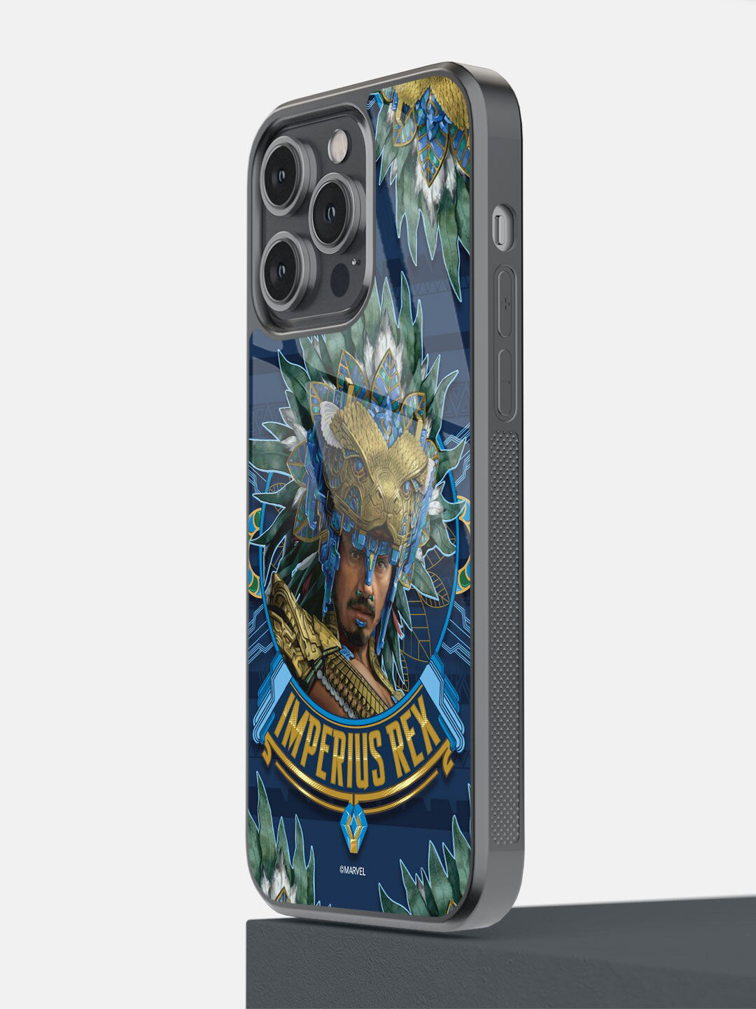 

macmerise Blue & Green Wakanda Forever Imperius Rex Printed iPhone 14 Pro Max Bumper Case