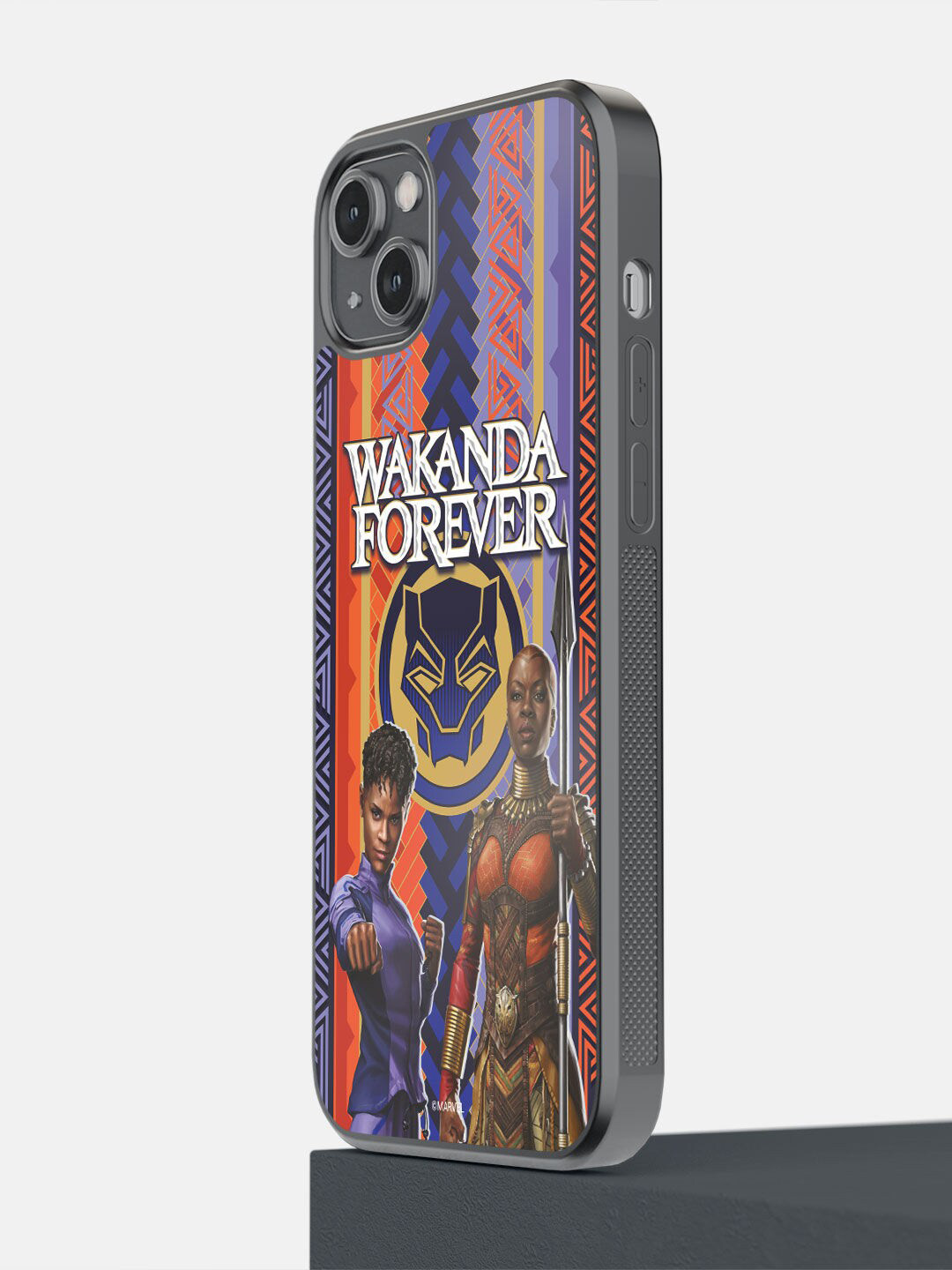 

macmerise Blue & Orange Printed Wakanda Forever Shuri & Okoye Power iPhone 14 Plus Phone Back Case