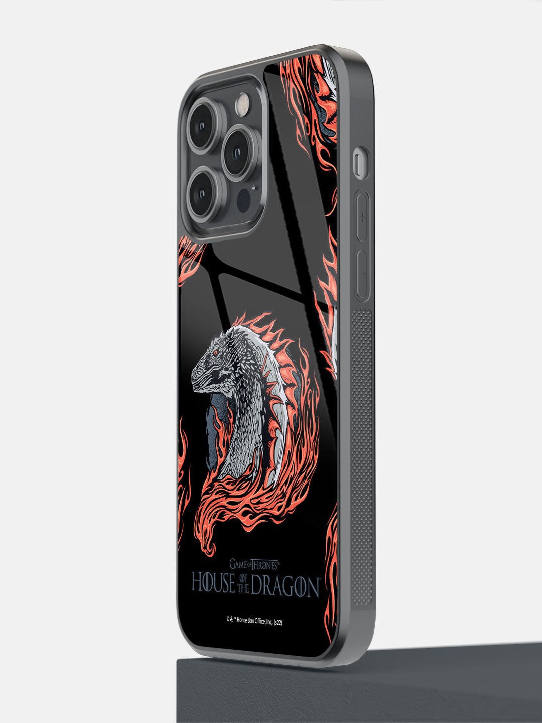 

macmerise Black & Red Dragon Profile iPhone 14 Pro Max Mobile Back Case