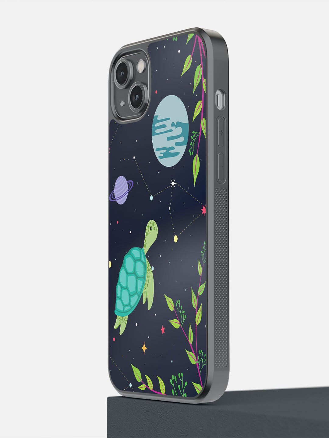 

macmerise Blue & Green Space Turtle iPhone 14 Plus Back Case