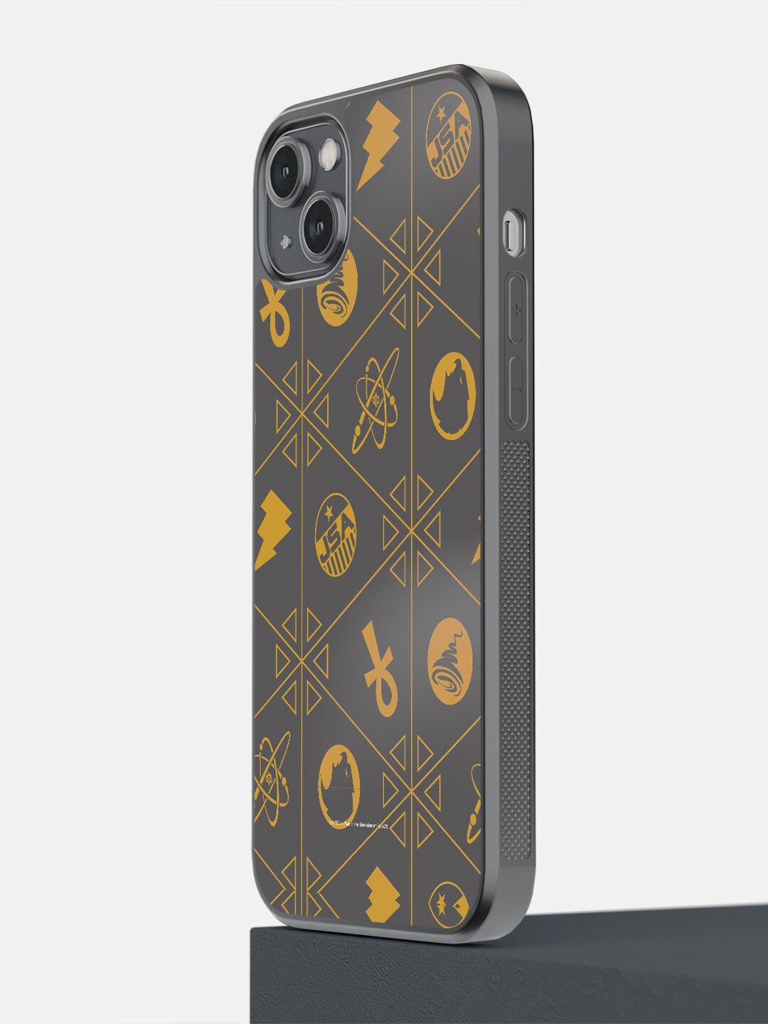 

macmerise Grey & Yellow Printed Jsa Pattern iPhone 14 Plus Phone Back Case