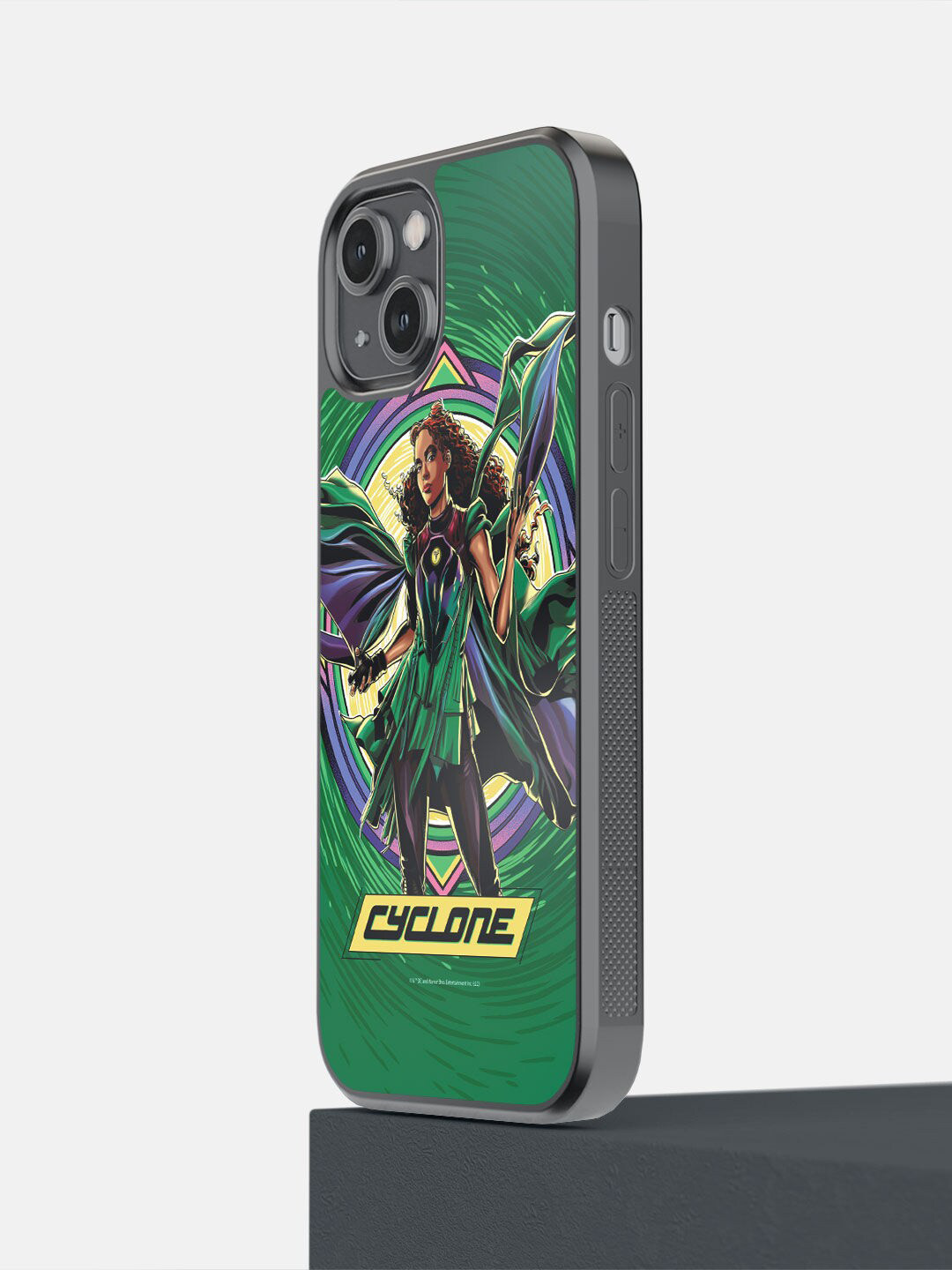 

macmerise Green Cyclone Printed iPhone 14 Bumper Case