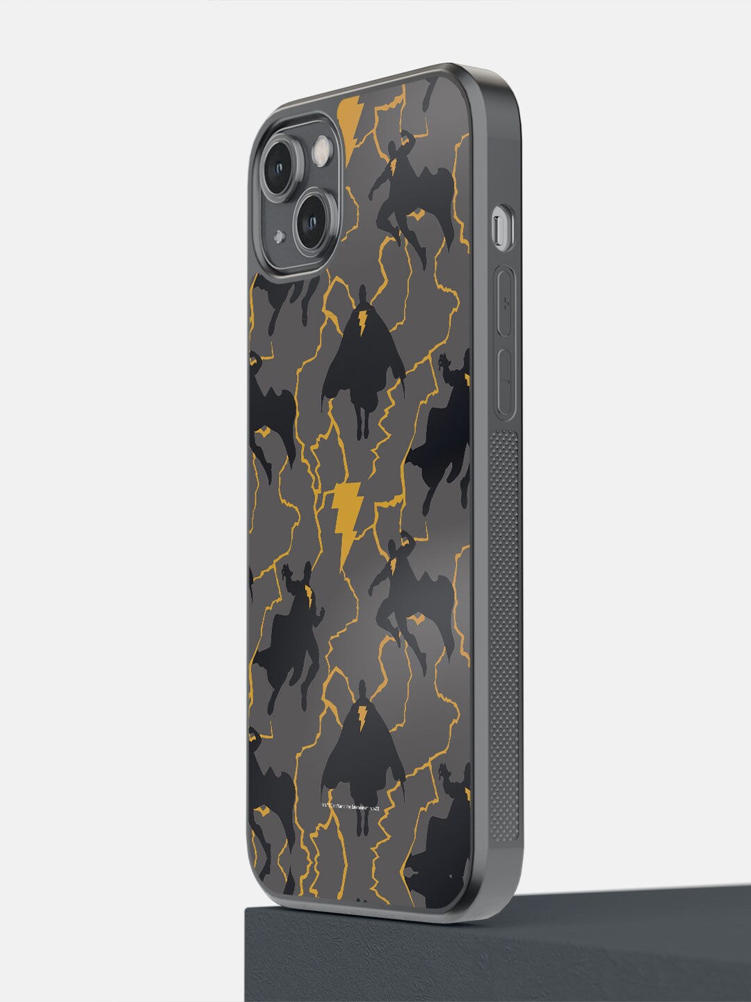 

macmerise Grey & Black Printed iPhone 14 Plus Bumper Back Case