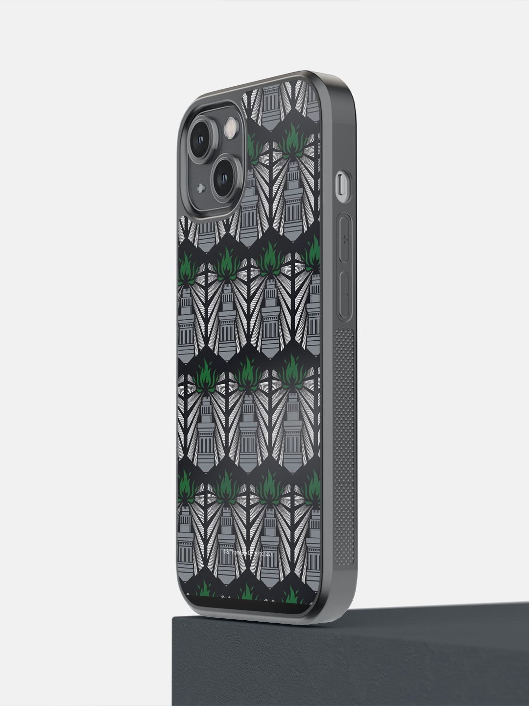 

macmerise Black Printed Light the Way Pattern iPhone 14 Bumper Phone Back Case