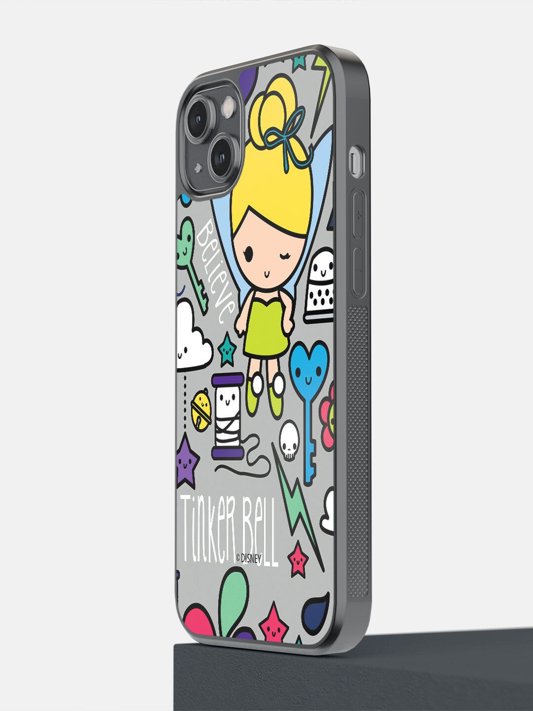 

macmerise Grey Printed Tinker World iPhone 14 Plus Bumper Phone Back Case