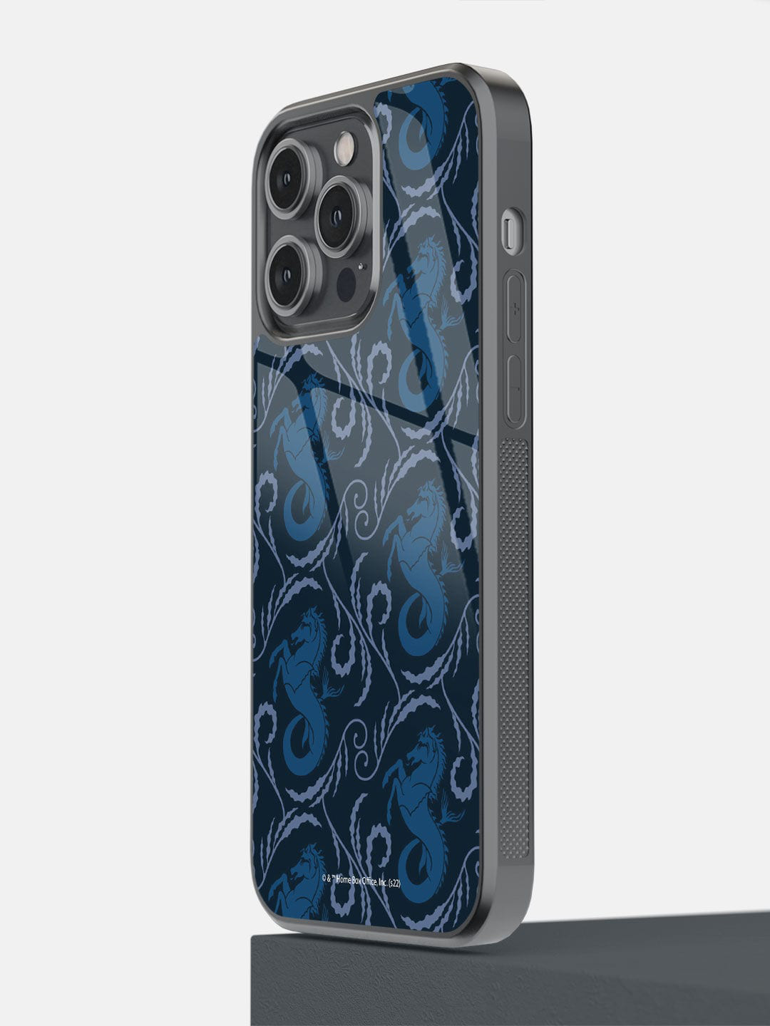 

macmerise Navy Blue Printed Velaryon Sigil Pattern iPhone 14 Pro Max Phone Back Case