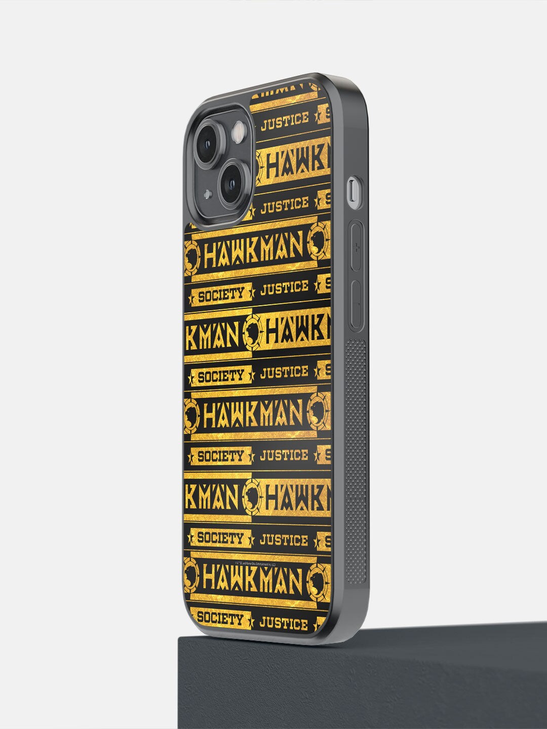 

macmerise Yellow & Black Hawkman Society iPhone 14 Mobile Back Case