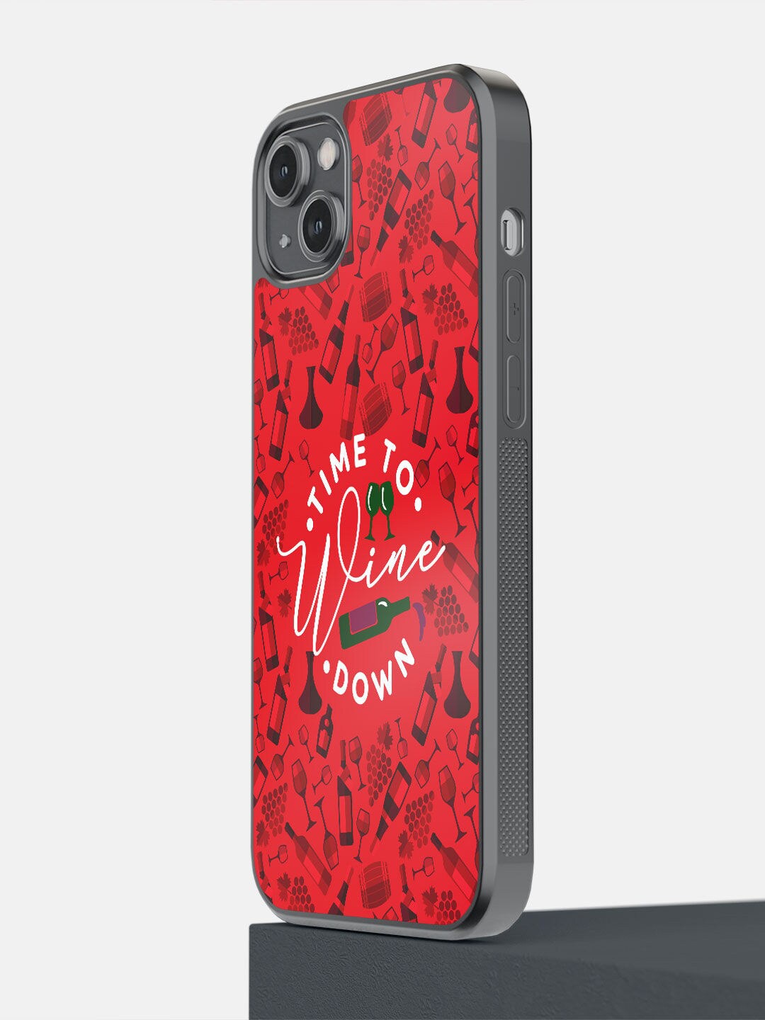 

macmerise Red Time To Wine Down Design iPhone 14 Plus Bumper Case