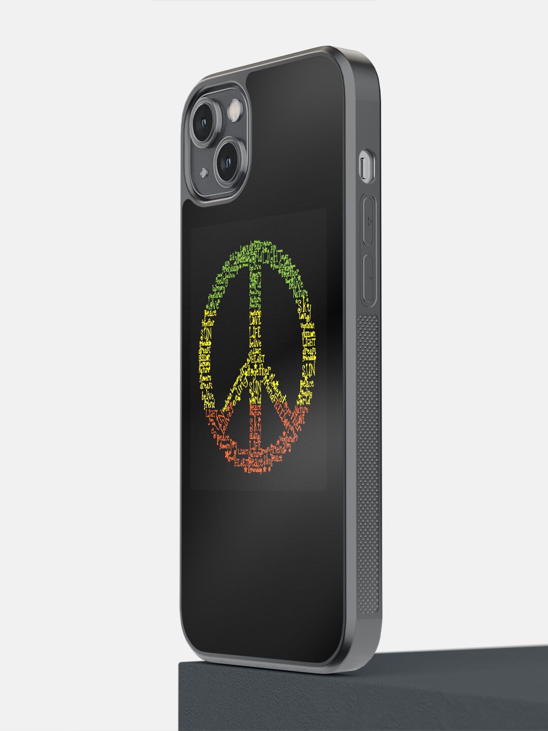 

macmerise Black & Green Symbol Of Peace Printed iPhone 14 Plus Phone Covers