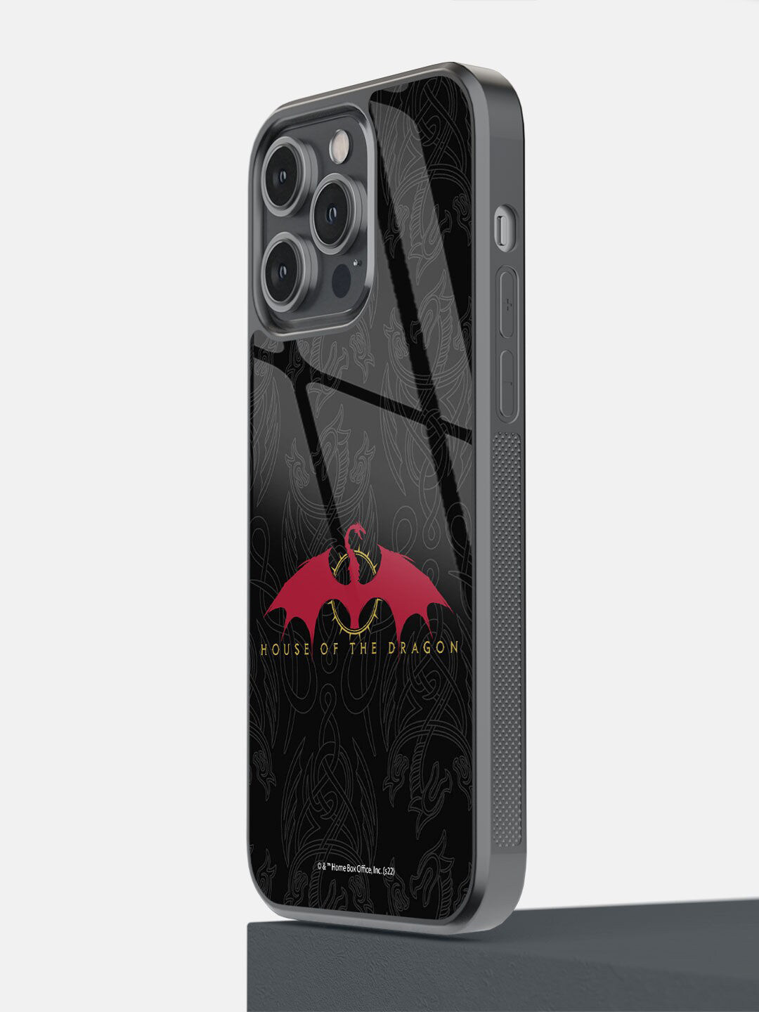 

macmerise Black Printed Red Dragon iPhone 14 Pro Max Bumper Phone Back Case