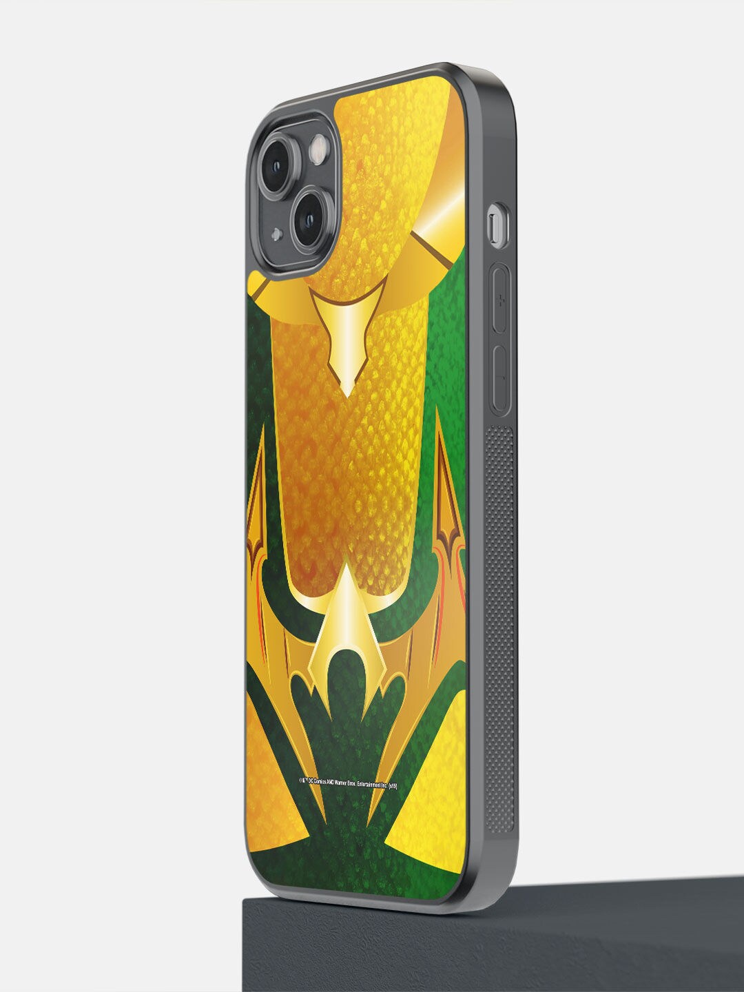 

macmerise Yellow & Green Printed Suit Up Aquaman iPhone 14 Plus Phone Back Case