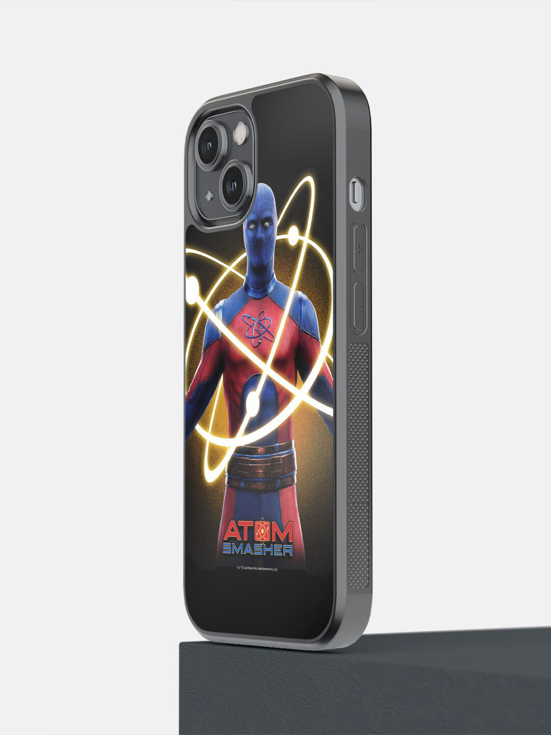 

macmerise Black & Red Atom Smasher Design iPhone 14 Bumper Case