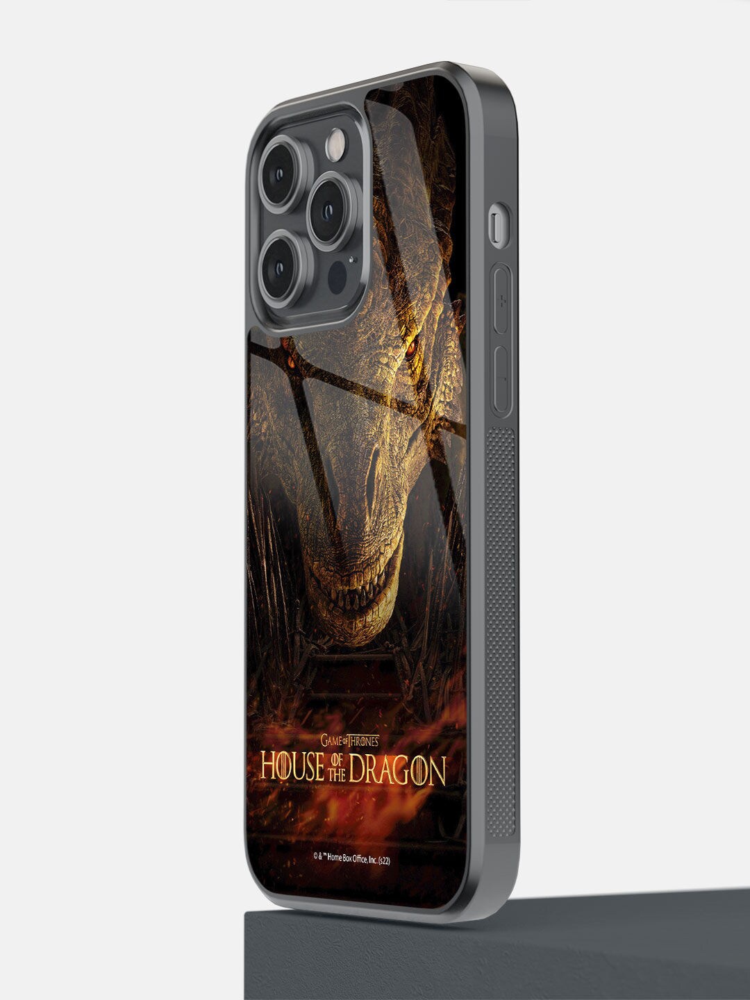 

macmerise Brown Dragon Printed iPhone 14 Pro Max Back Case