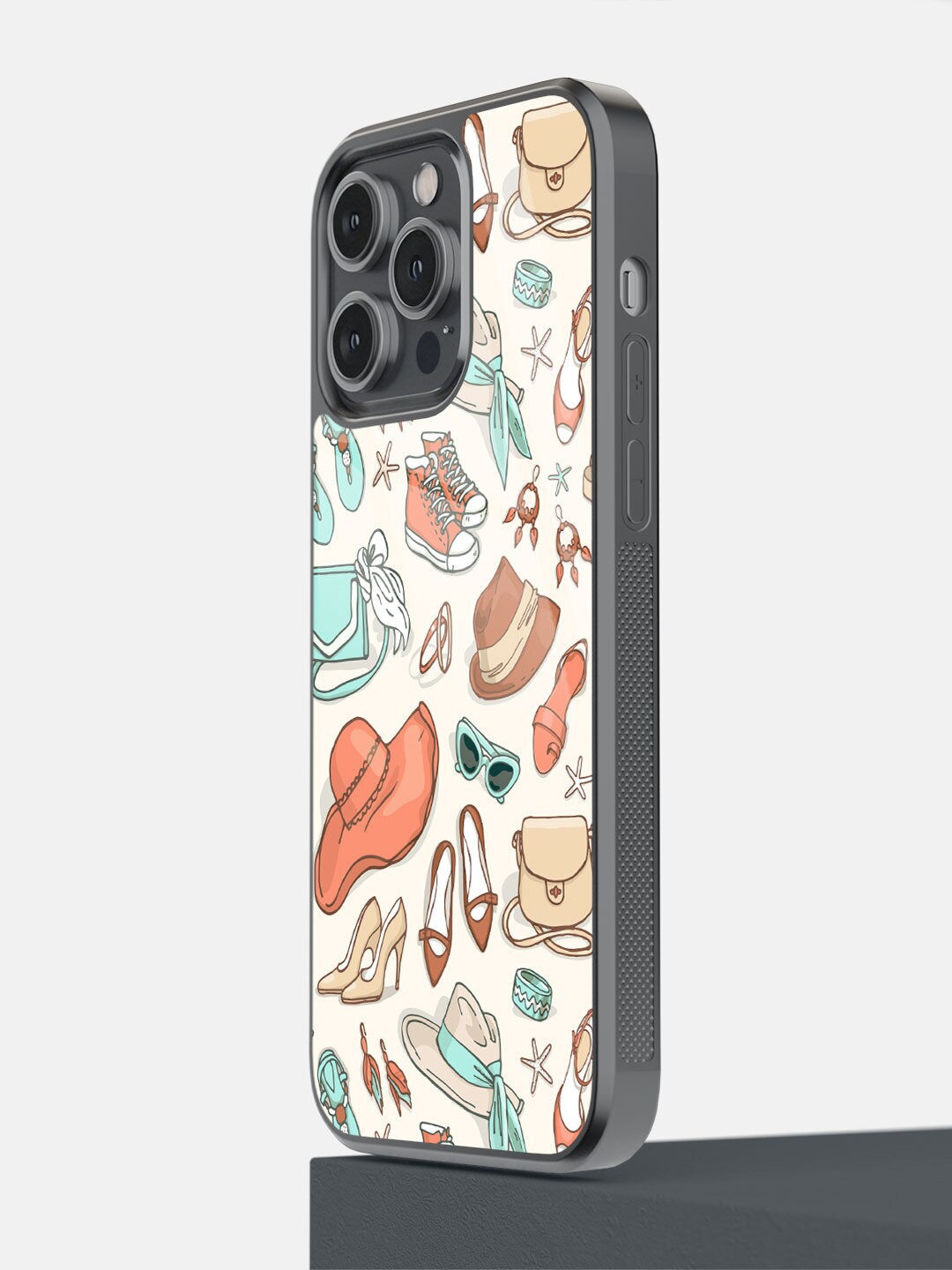 

macmerise Beige Printed iPhone 14 Pro Max Bumper Case