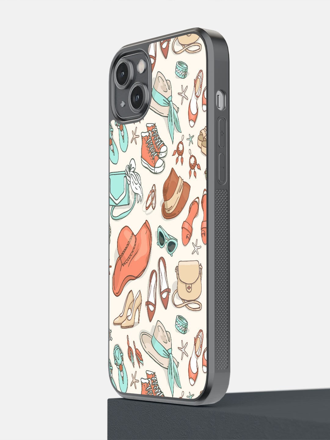 

macmerise White Printed Wanderlust iPhone 14 Plus Phone Back Case
