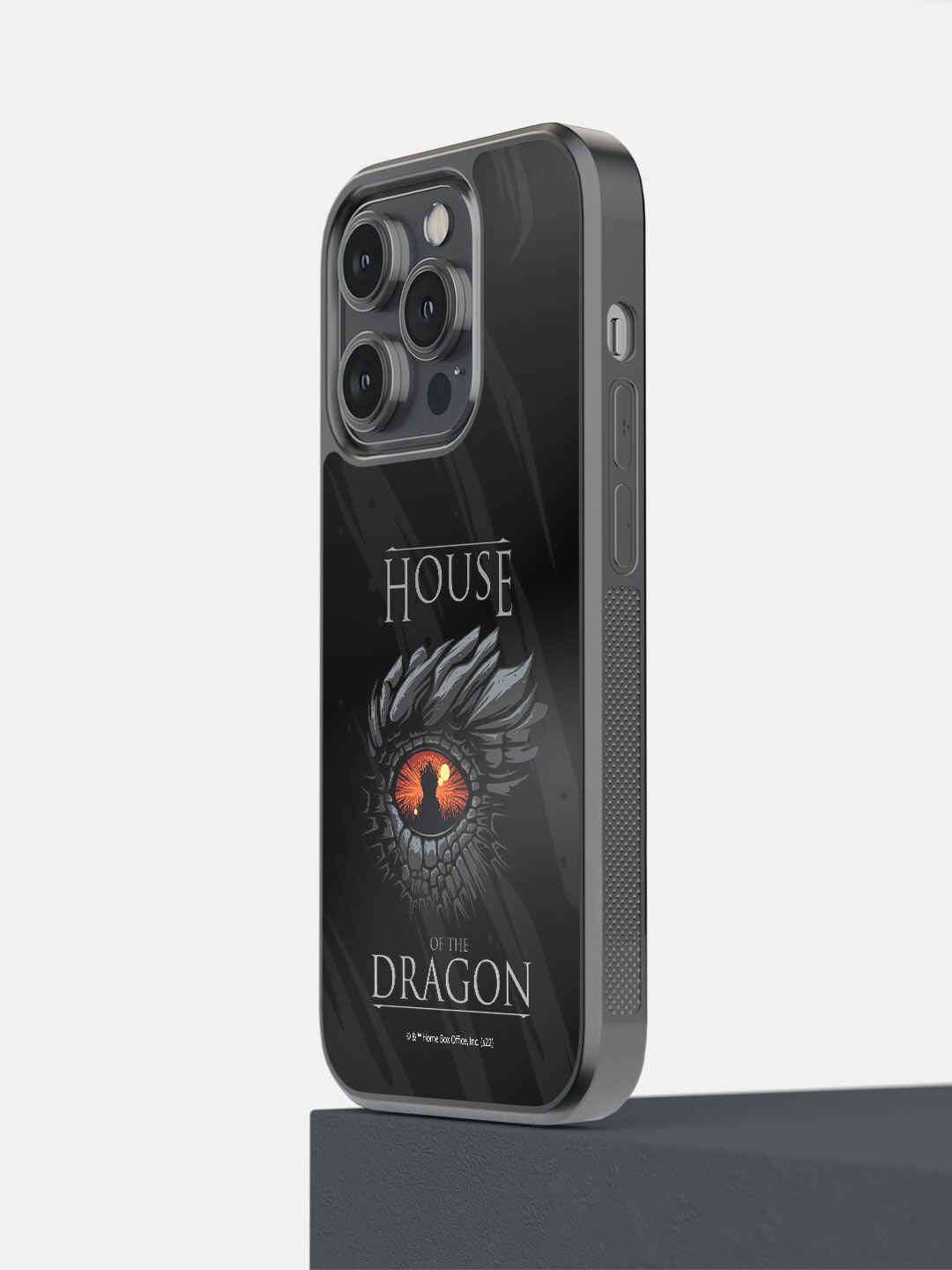 

macmerise Black Printed Dragon's Eye iPhone 14 Pro Bumper Phone Back Case