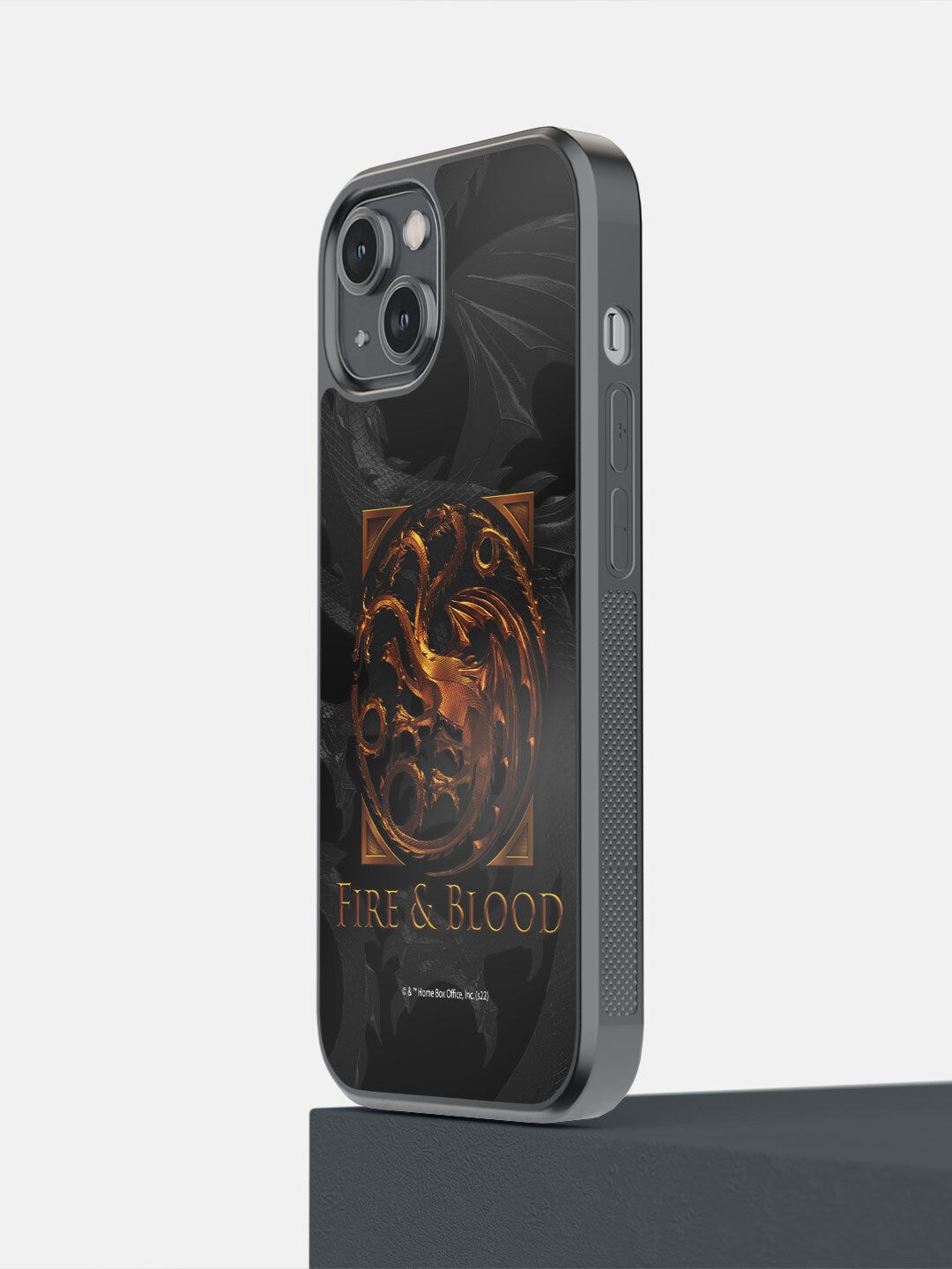 

macmerise Black & Grey HOD Fire & Blood Printed iPhone 14 Pro Mobile Phone Case