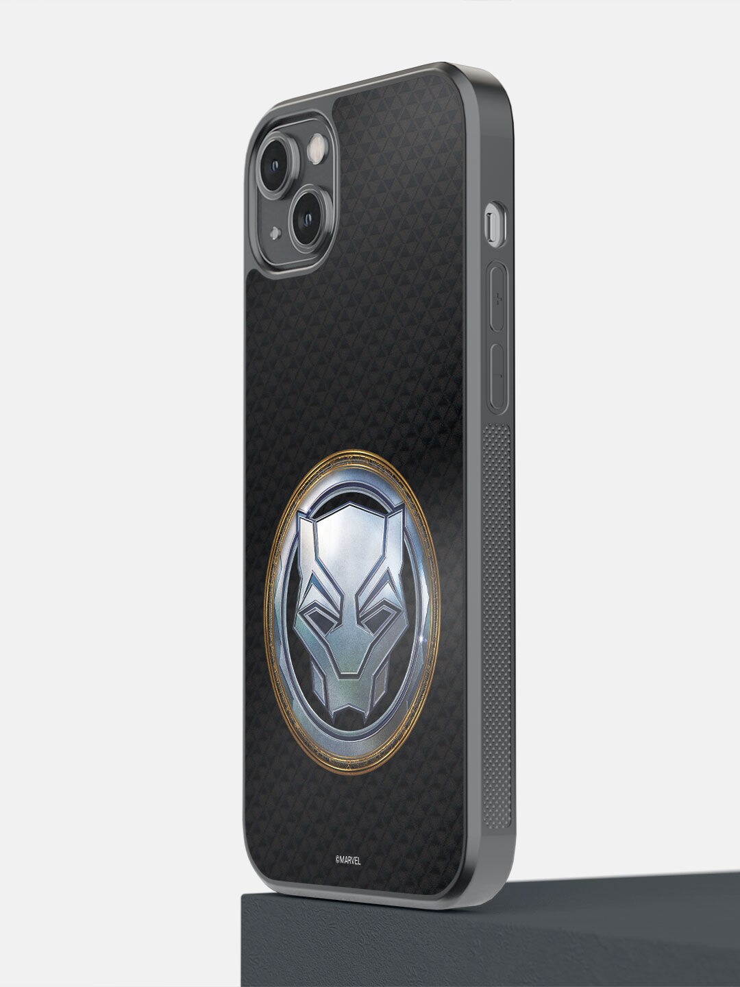 

macmerise Black Wakanda Forever Vibarnium Gold iPhone 14 Plus Back Case
