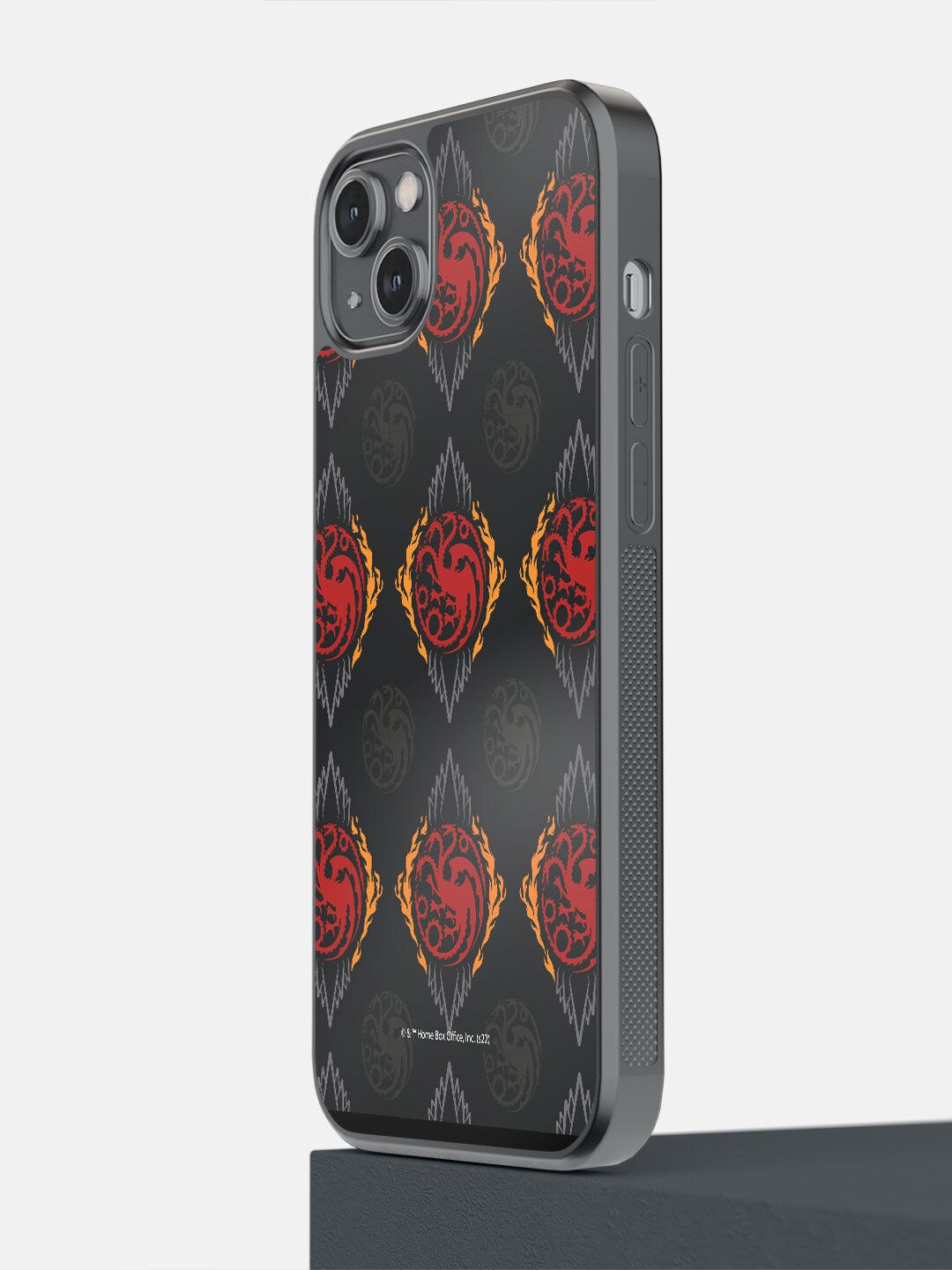 

macmerise Black & Grey Velaryon Sigil Pattern Printed iPhone 14 Pro Mobile Phone Case