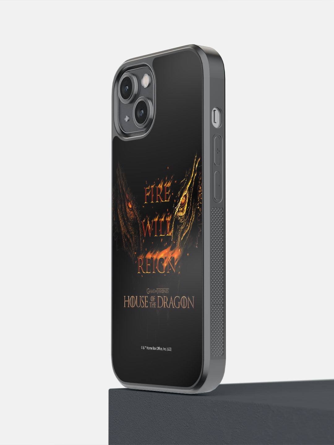 

macmerise Black & Orange-colored Fire will Reign Printed iPhone 14 Bumper Case