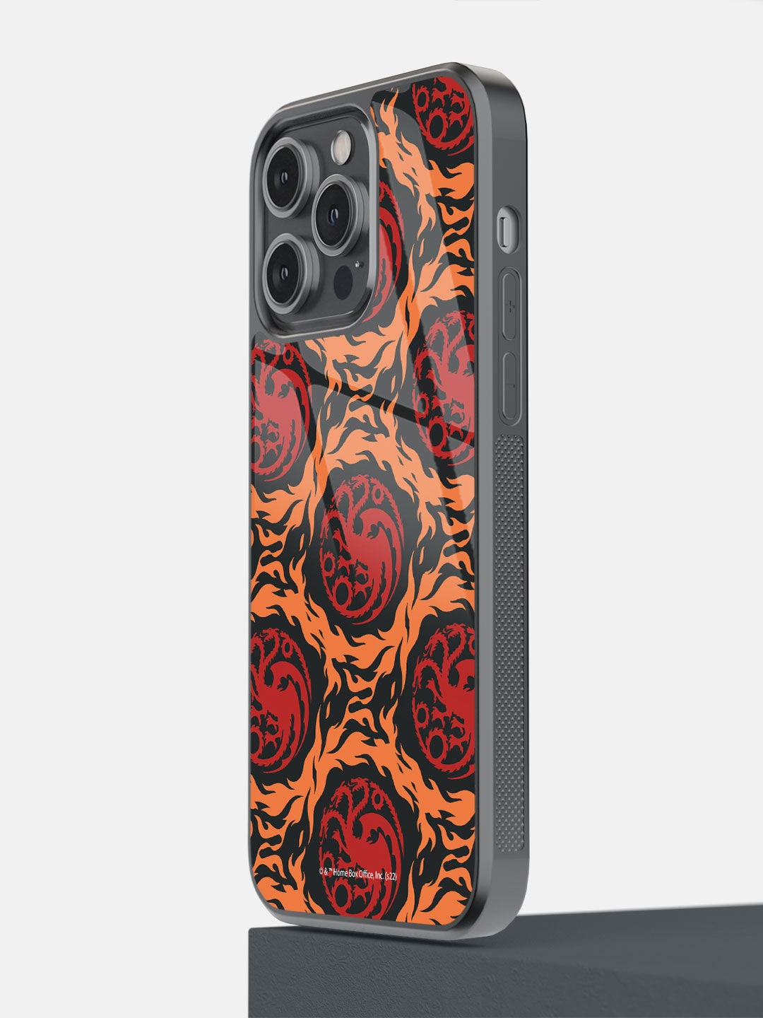 

macmerise Black & Red HOD Fire Flow Printed iPhone 14 Pro Max Mobile Phone Case