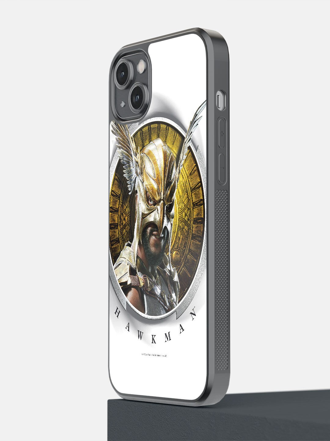 

macmerise White Hawkman Printed iPhone 14 Plus Bumper Case