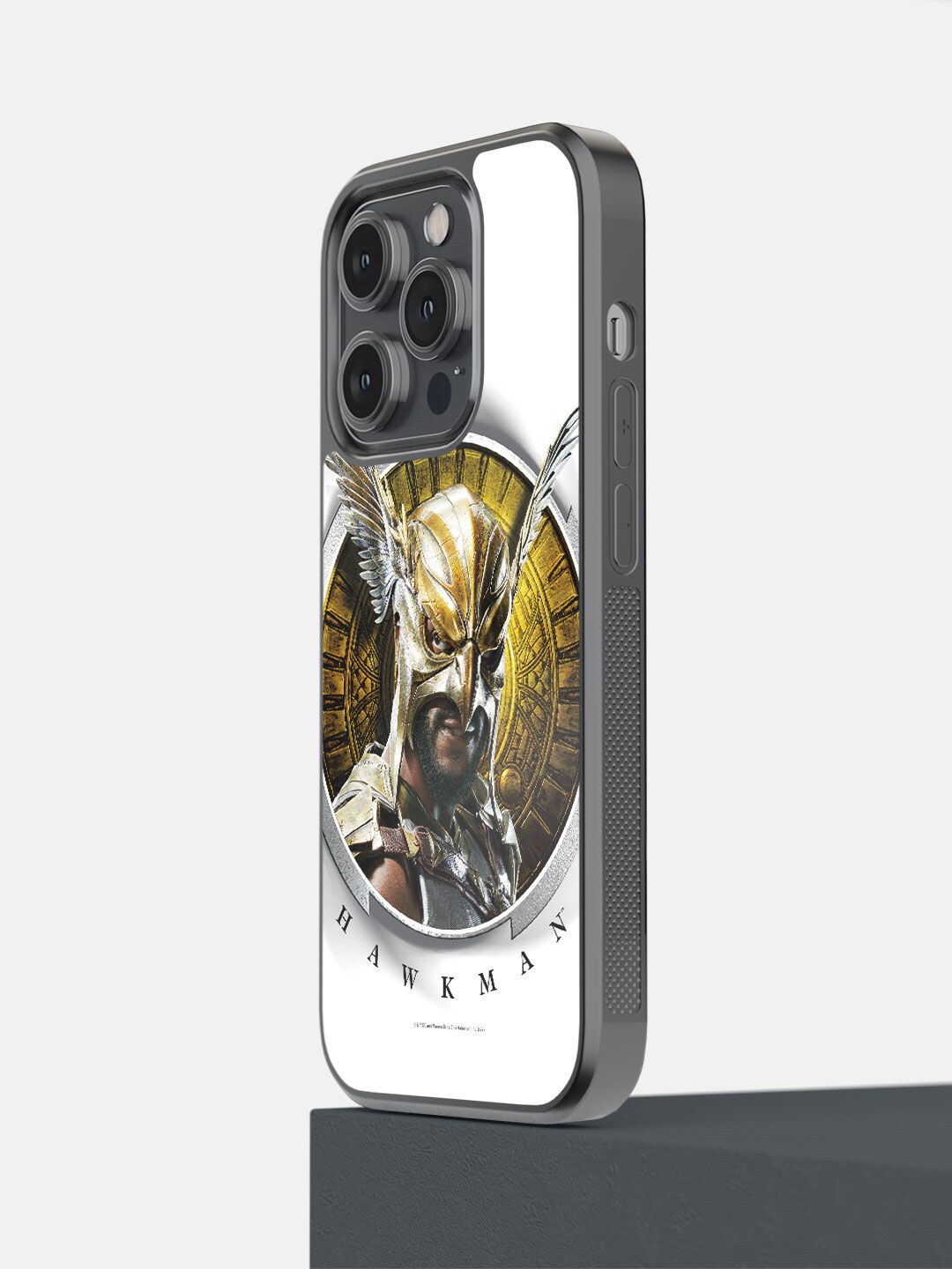 

macmerise White Hawkman Printed iPhone 14 Pro Bumper Case