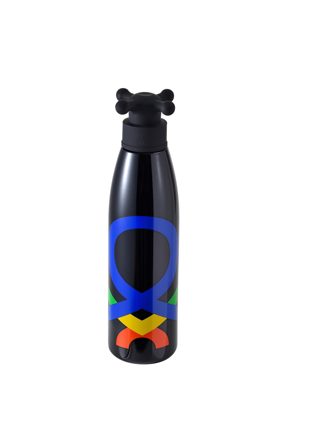 

United Colors of Benetton Black & Blue Printed Stainless Steel Water Bottle 500 ml