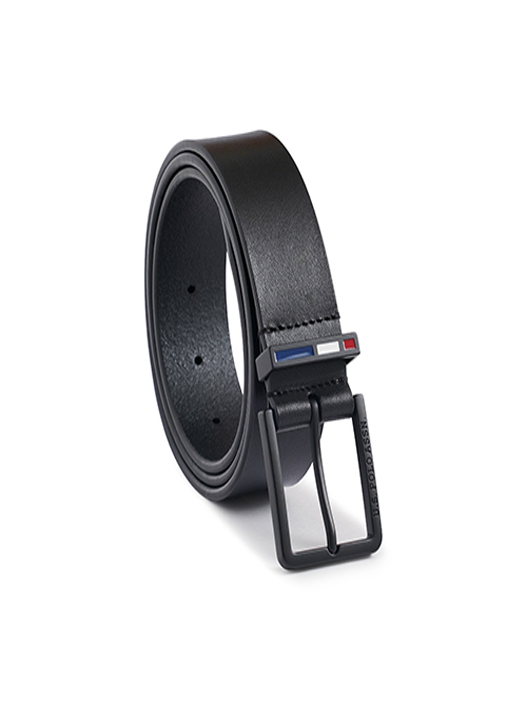 

U S Polo Assn Men Black Reversible Leather Belt