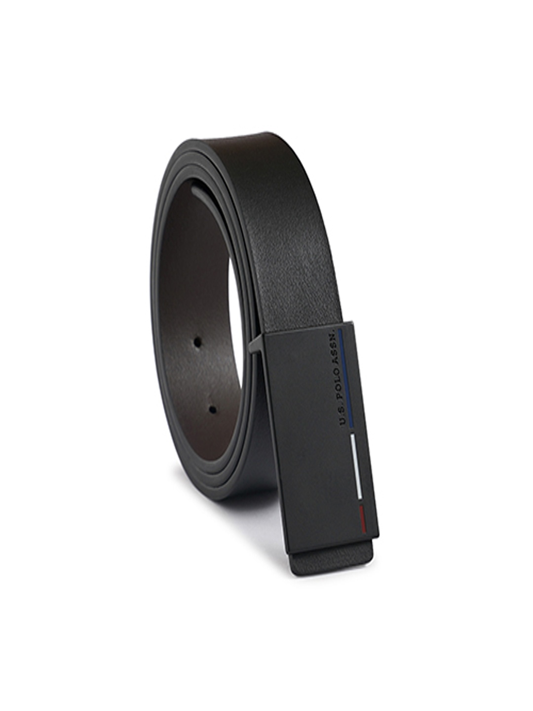

U S Polo Assn Men Black Reversible Leather Belt