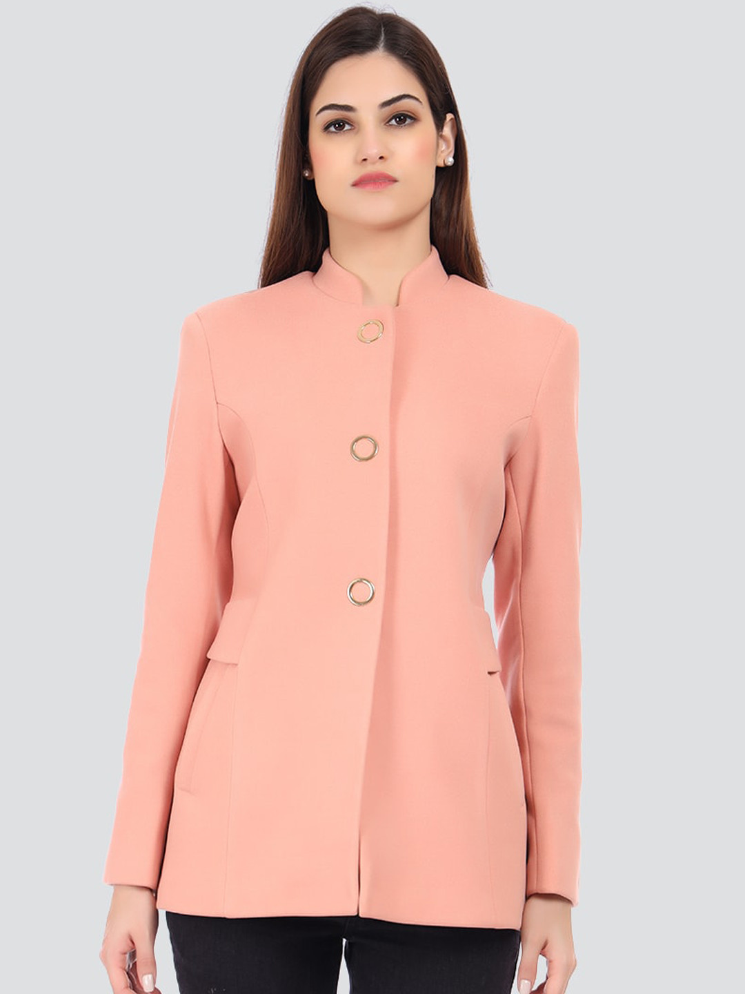 

YOUNG CLUB CLASSIC Women Pink Wool Winter Overcoat