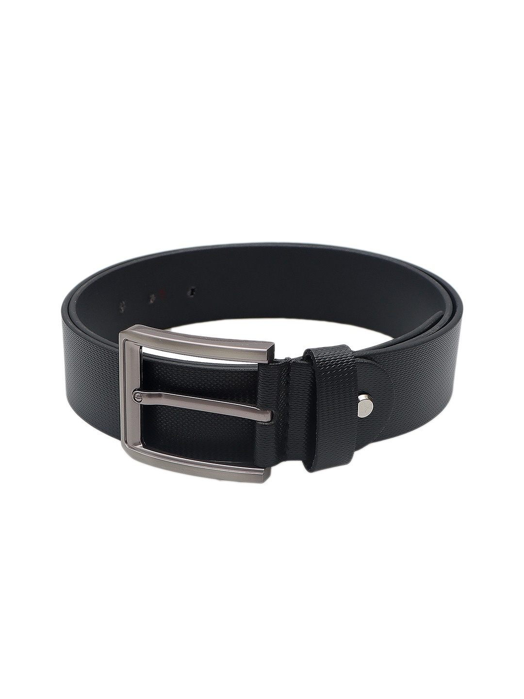 

Kara Men Black Textured Leather Formal Belt