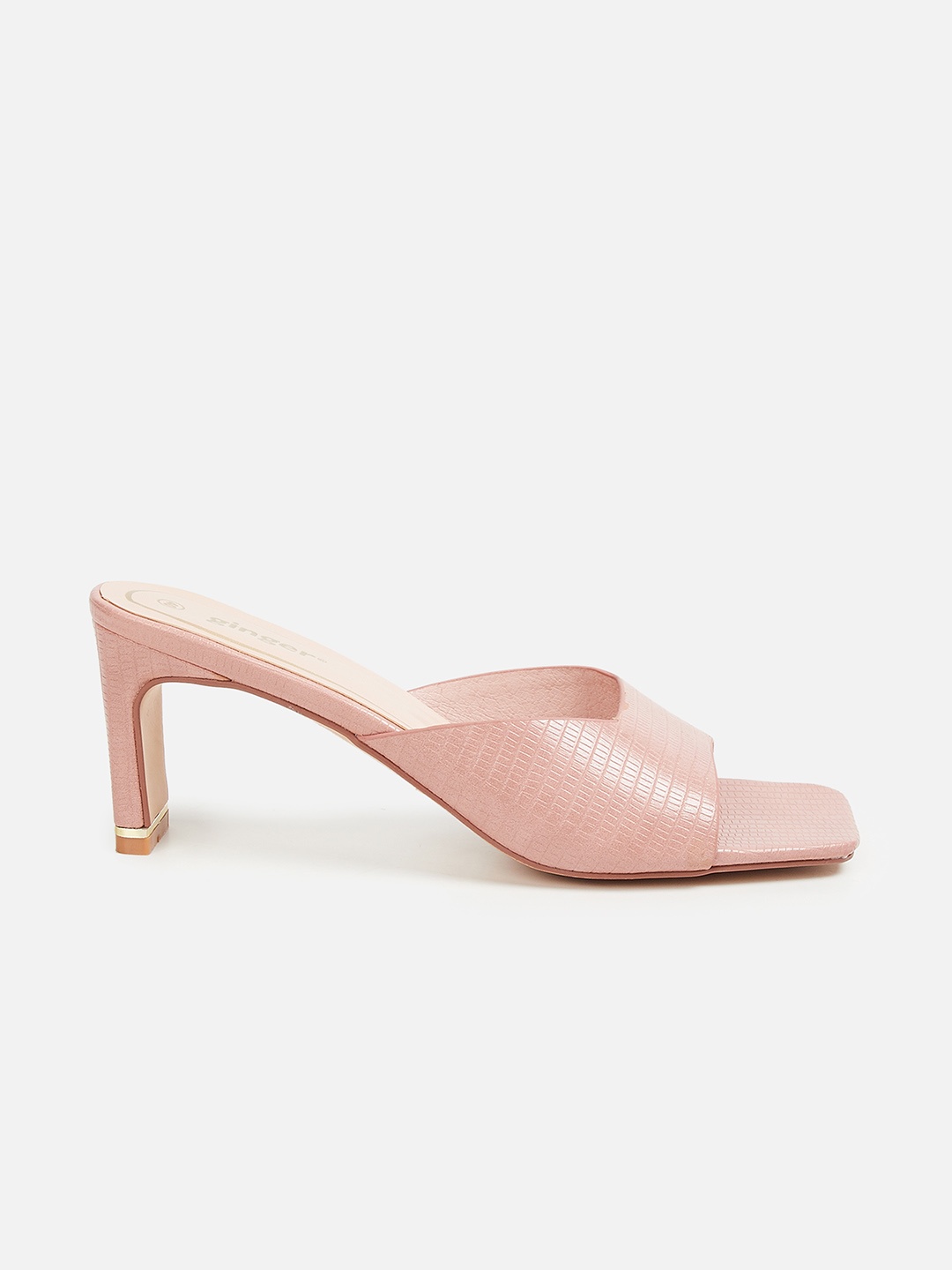 

Ginger by Lifestyle Women Textured Block Heels, Pink