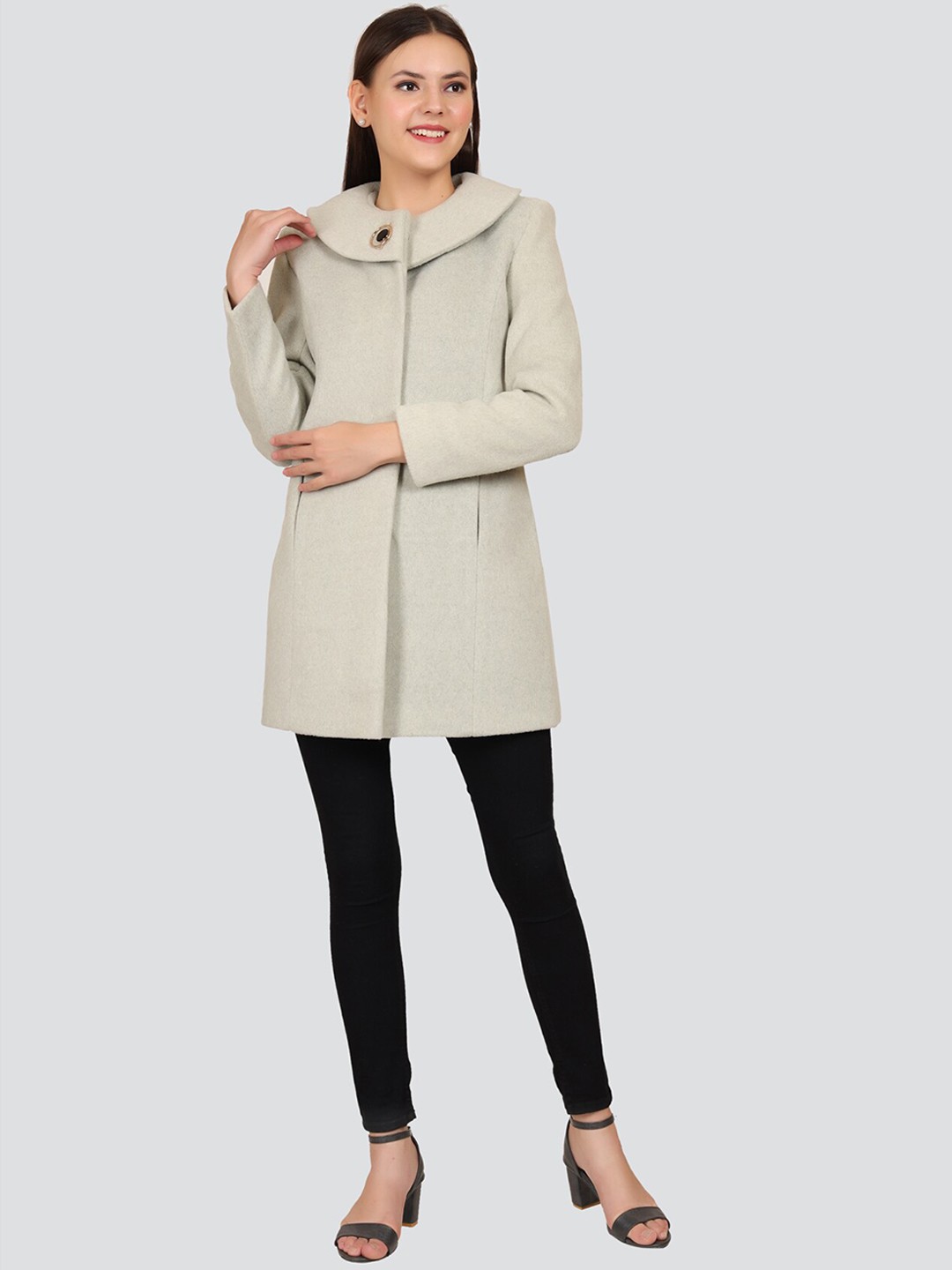 

YOUNG CLUB CLASSIC Women Green Pea Coat