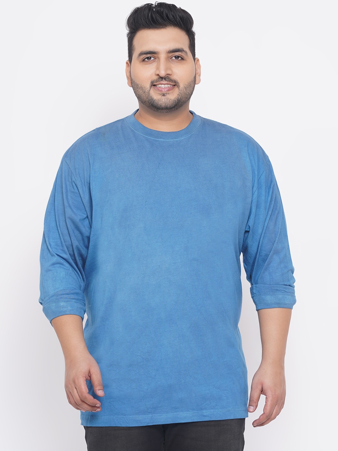 

Santonio Men Blue Cotton T-shirt