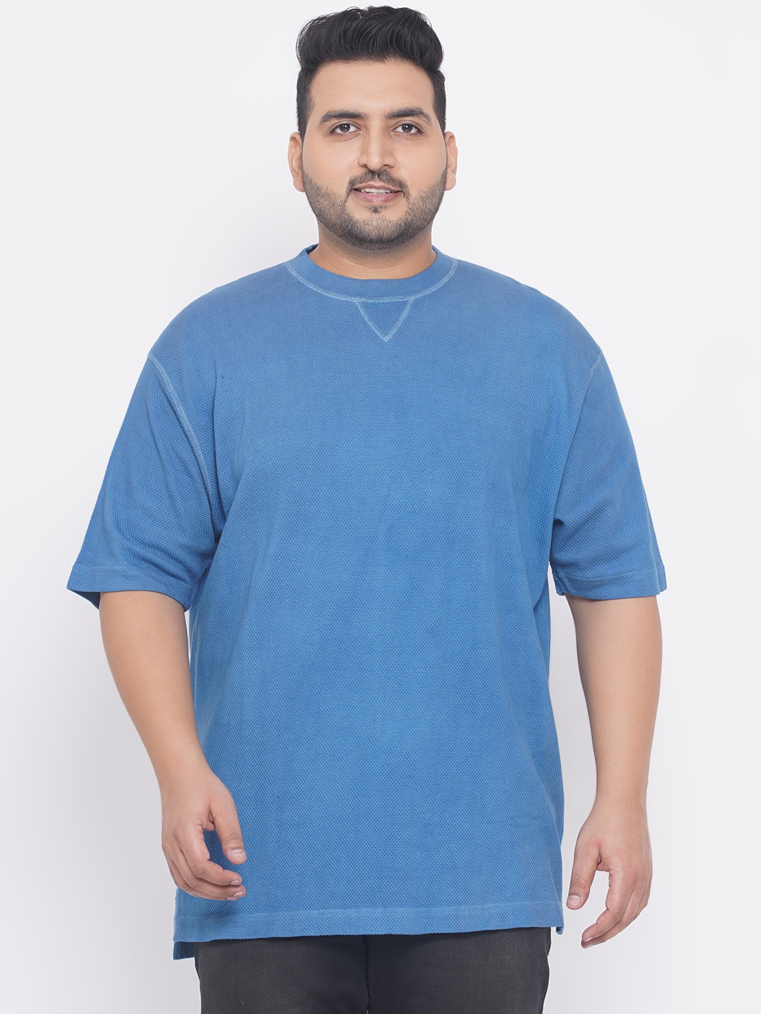 

Santonio Men Blue Cotton T-shirt