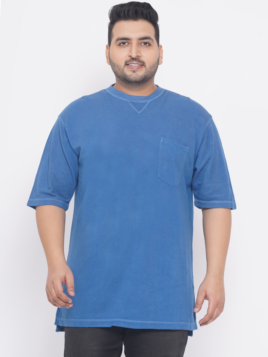 

Santonio Men Blue Cotton T-shirt