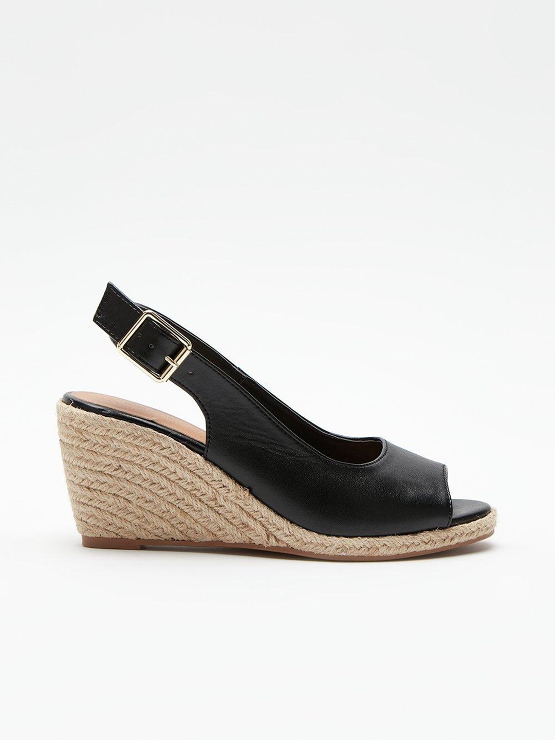 

DOROTHY PERKINS Black Espadrille Wedges