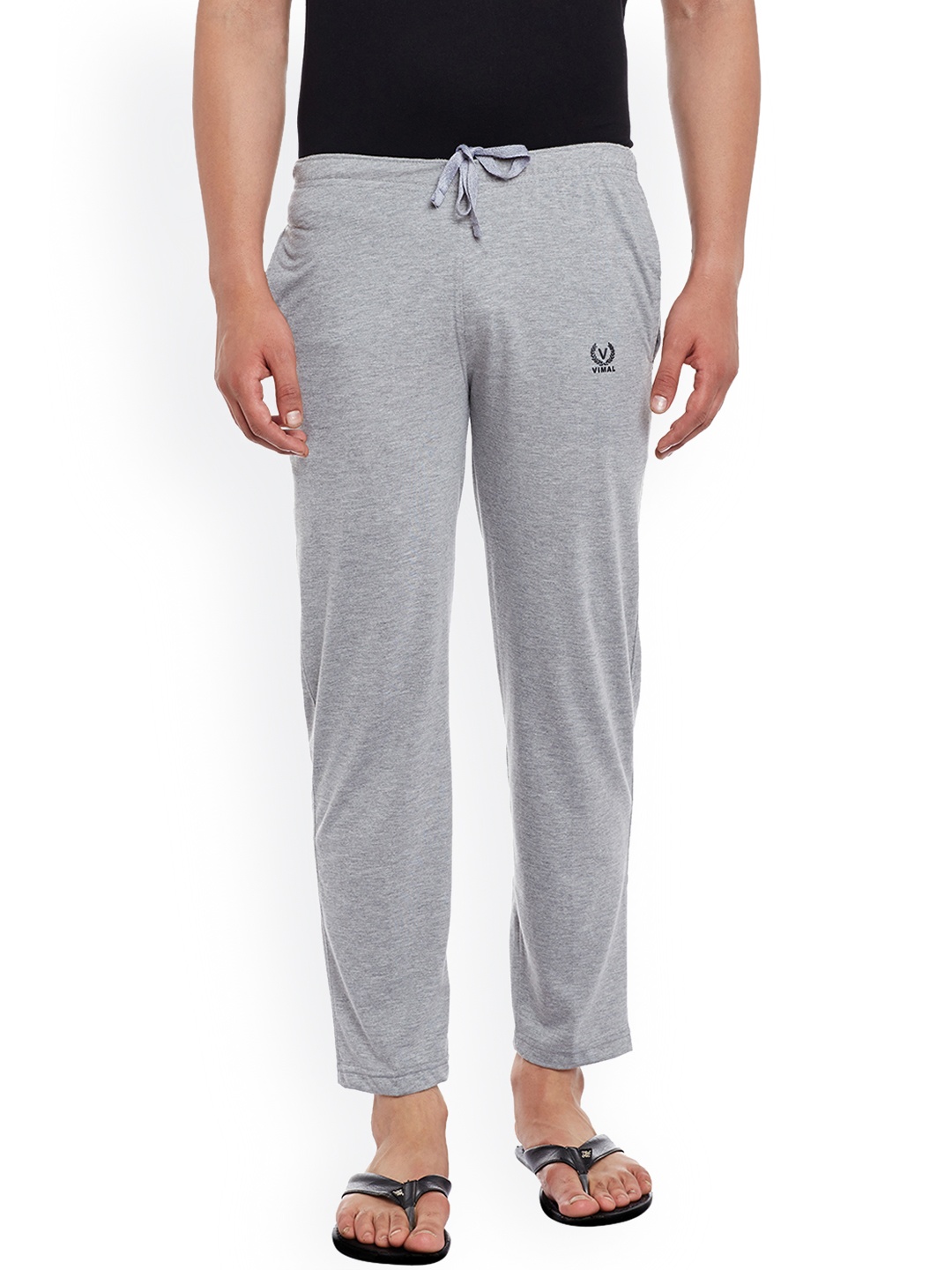 

VIMAL Men Grey Melange Solid Lounge Pants D10