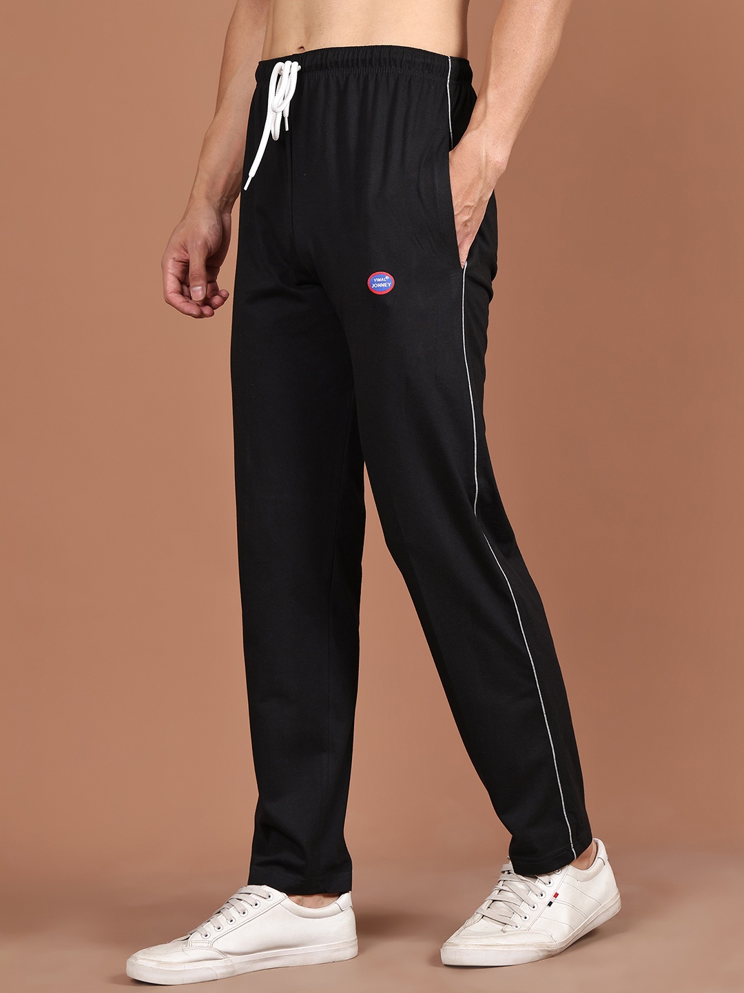 

VIMAL Men Black Solid Lounge Pants