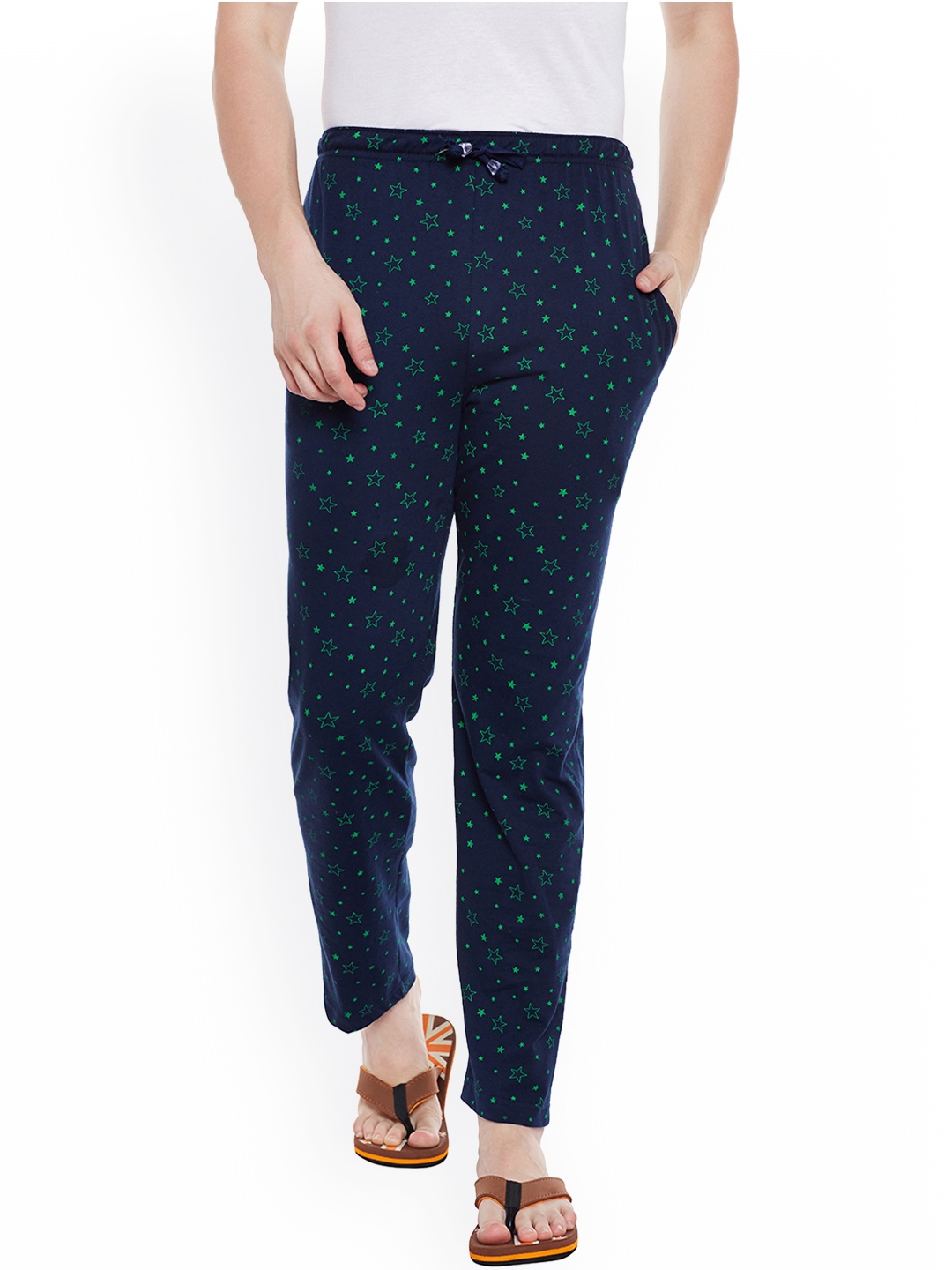 

VIMAL Men Navy Blue Printed Lounge Pants