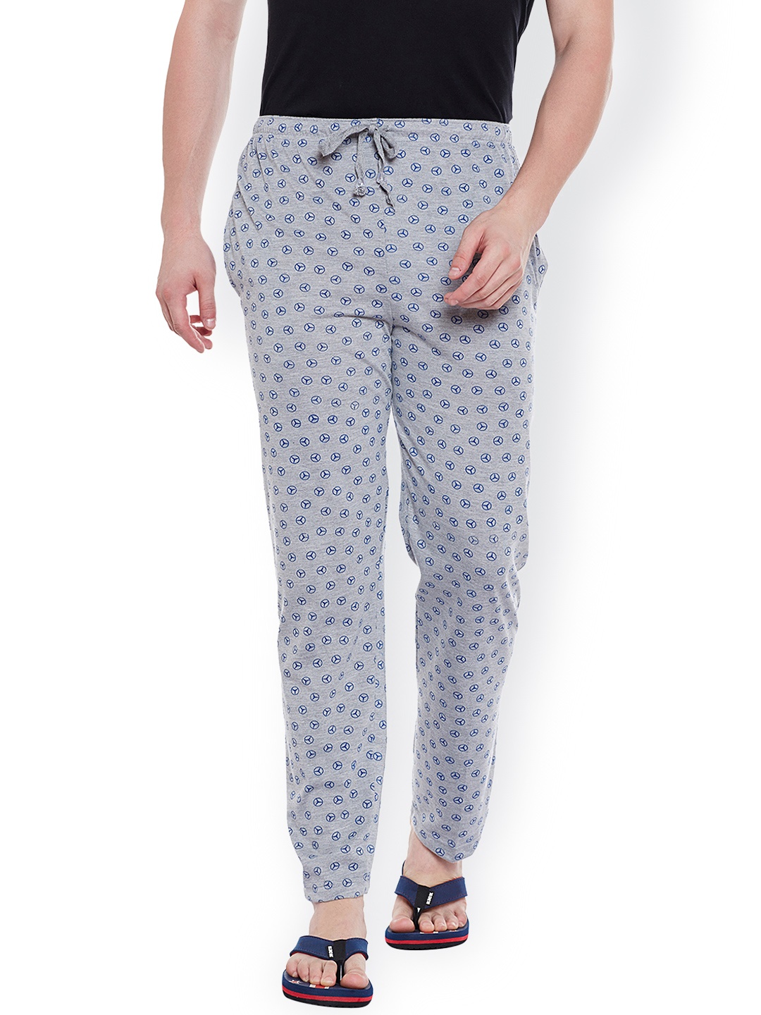

VIMAL Men Grey Melange Printed Lounge Pants