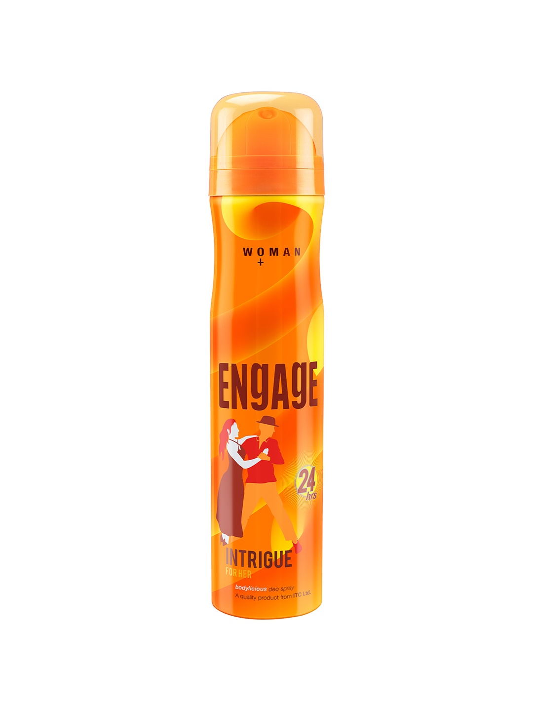 Engage Women Intrigue Skin Friendly Long-Lasting Bodylicious Deodorant Spray - 100g, Orange