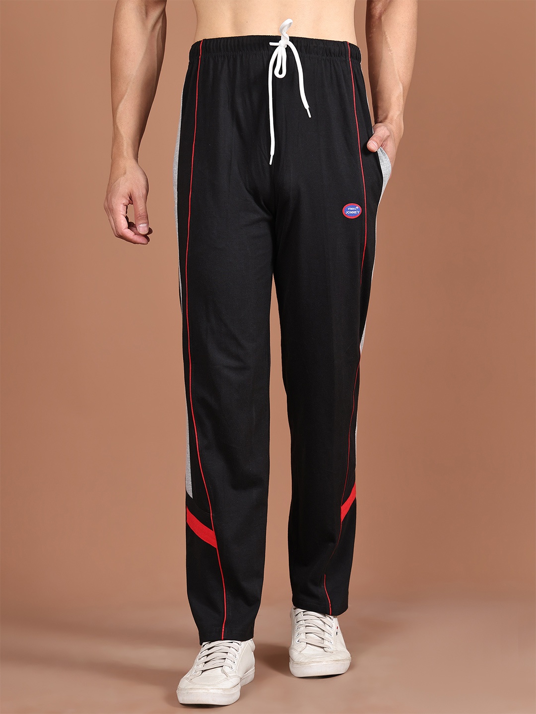 

VIMAL Men Black Solid Lounge Pants