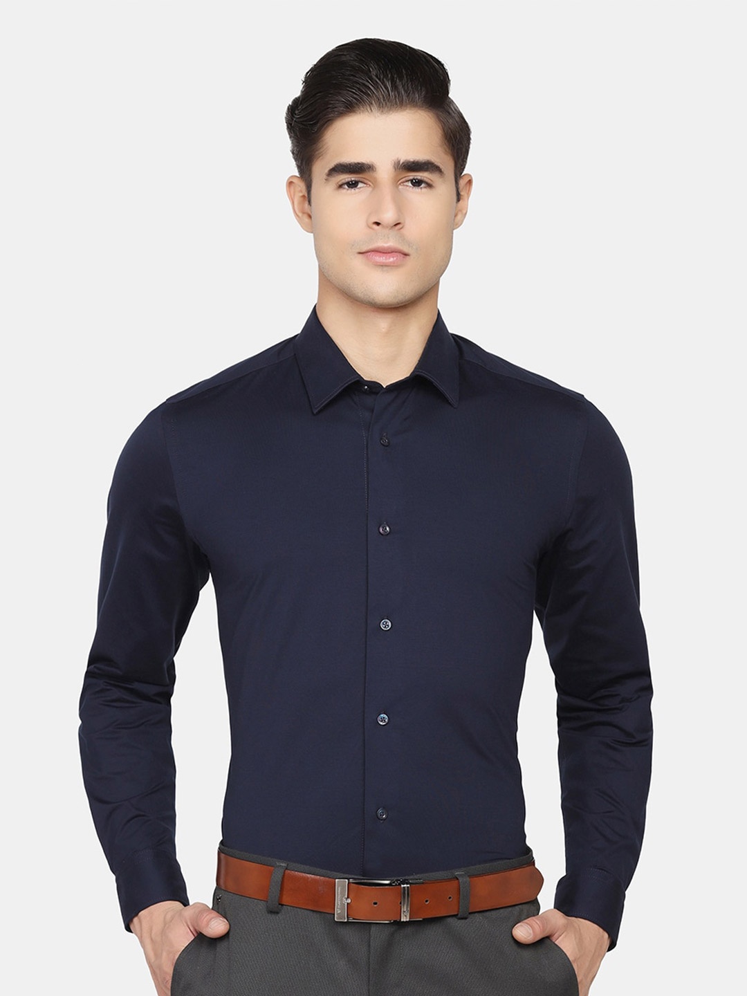 

Blackberrys Men Navy Blue Slim Fit Formal Shirt