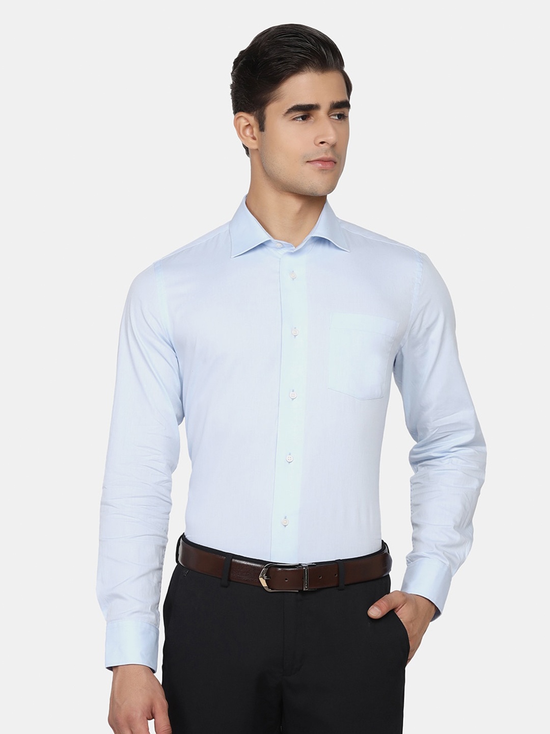 

Blackberrys Men Blue Slim Fit Cotton Formal Shirt