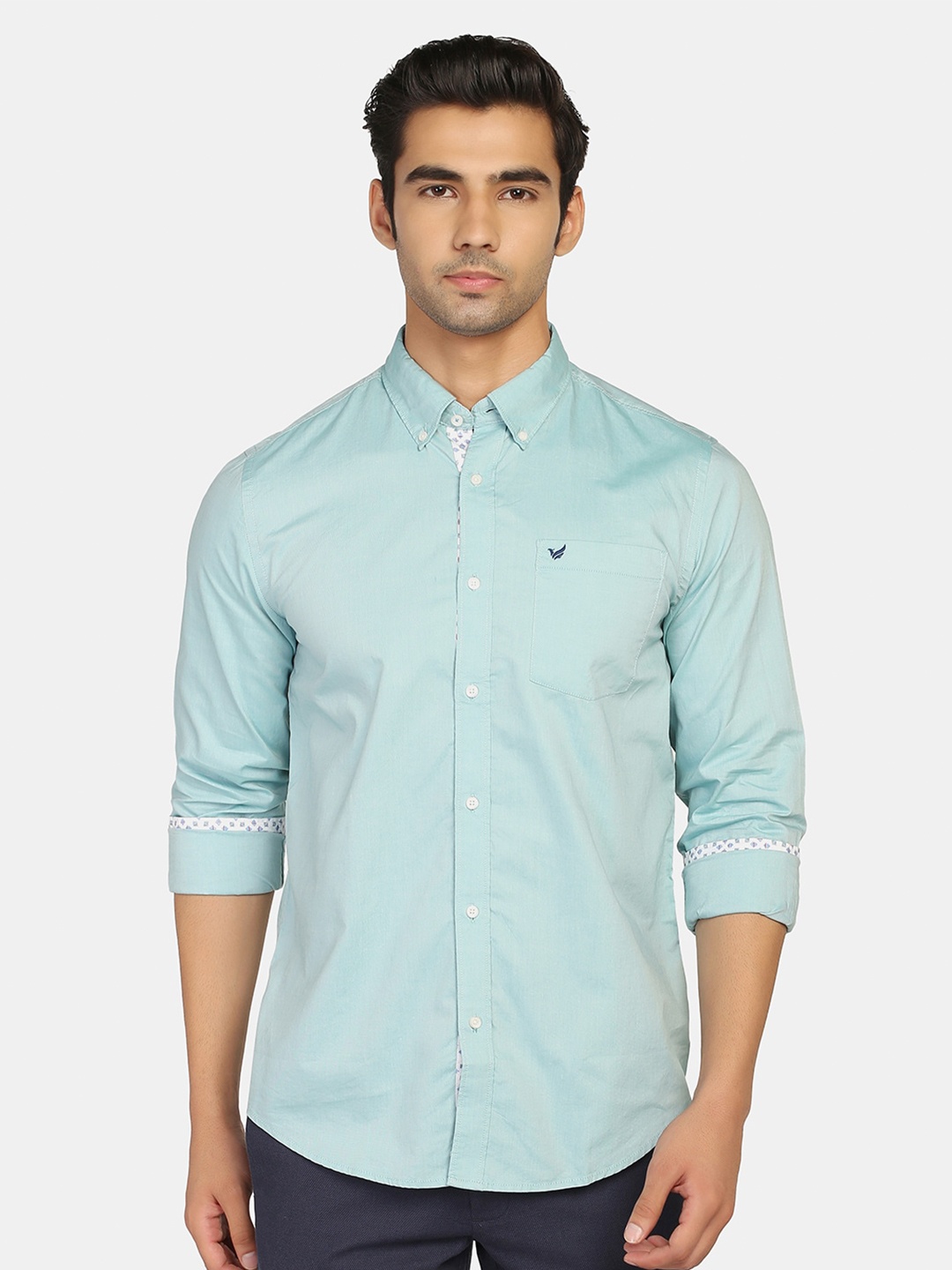 

Blackberrys Slim Fit Cotton Casual Shirt, Green