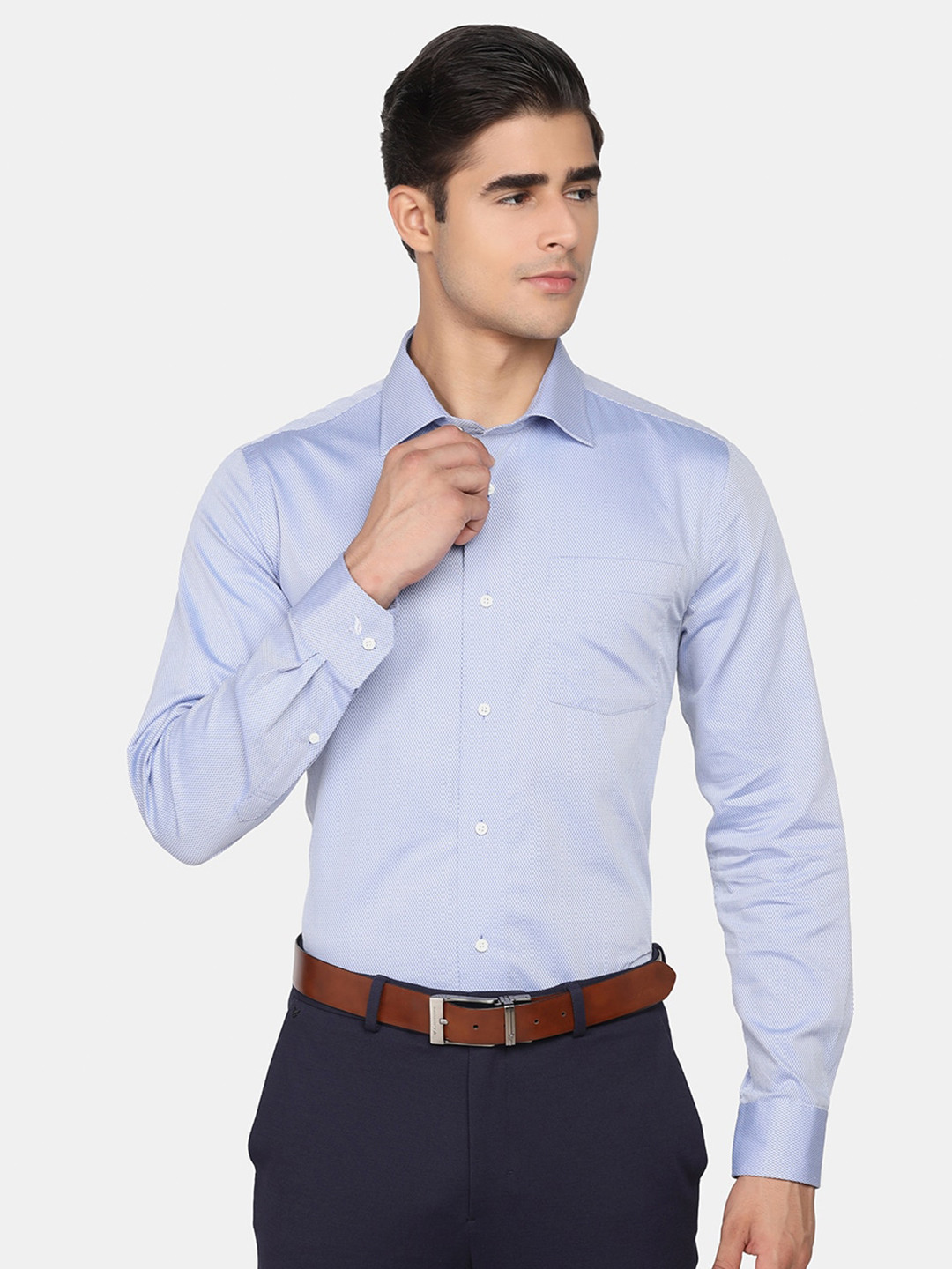 

Blackberrys Slim Fit Cotton Formal Shirt, Blue