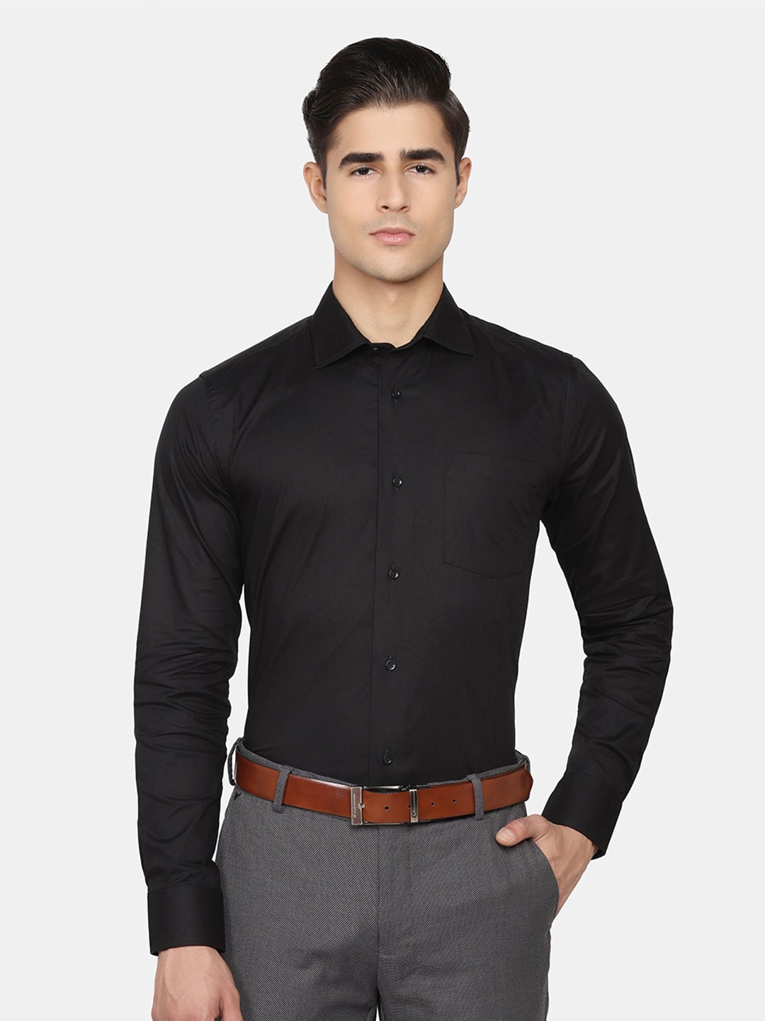 

Blackberrys Men Black Slim Fit Formal Shirt