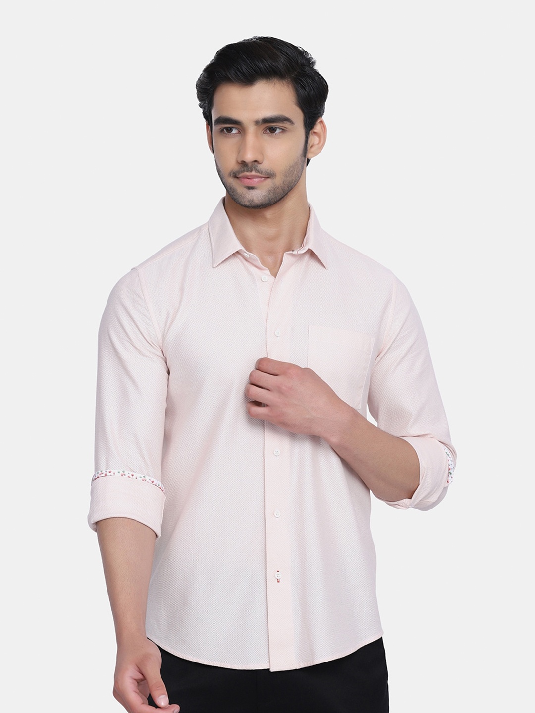 

Blackberrys Men Pink Slim Fit Casual Cotton Shirt